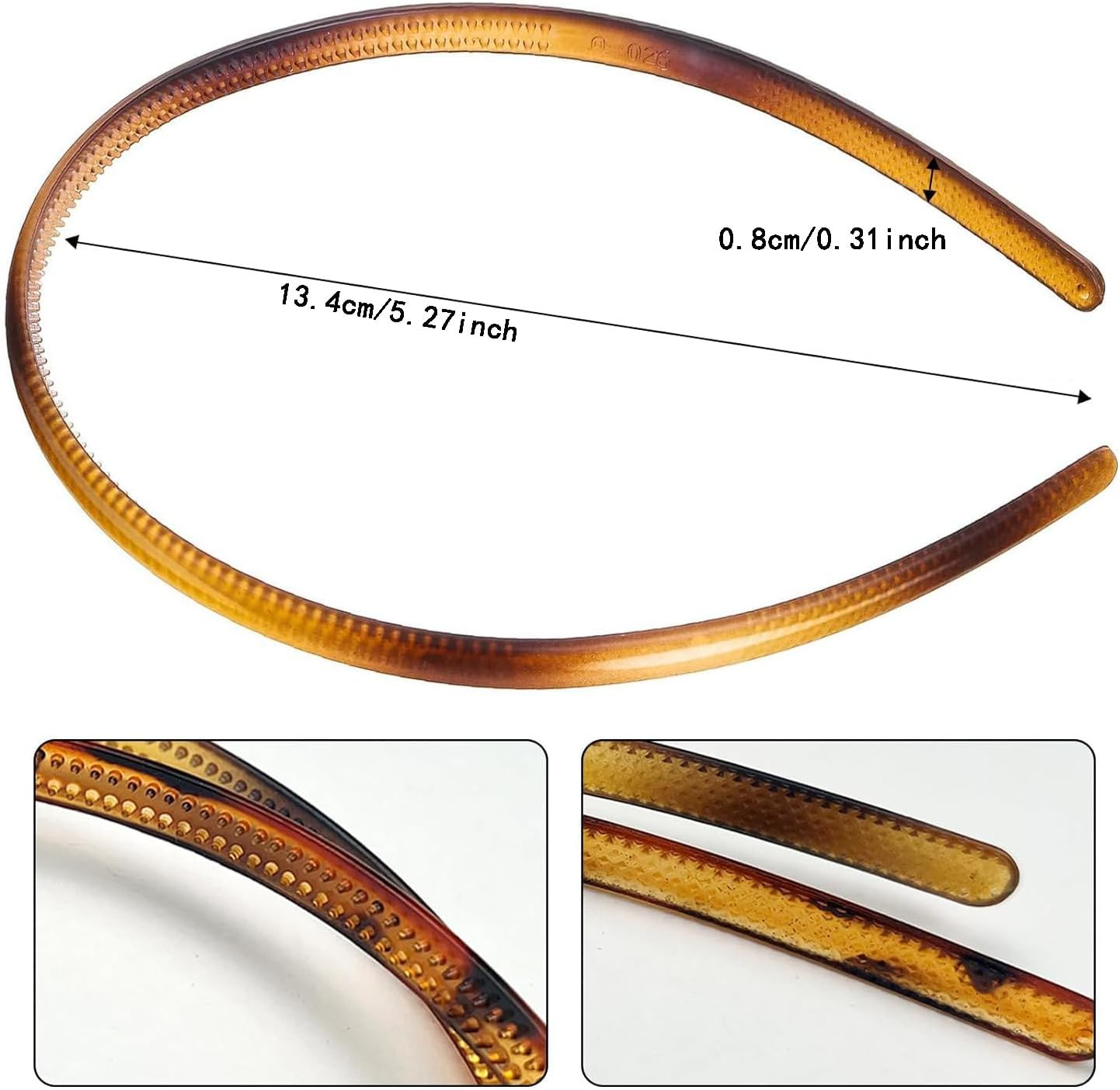 Shengsenfu 6 Pcs Toothed Hair Hoop Toothed Headband, Tooth Comb Hairband, Wavy Zigzag Headband, Plastic Hair Hoops Zigzag Hair Band, for Women Girls Fashion Hair Hoop, Plastic Sharks Tooth Hair Comb image number 5