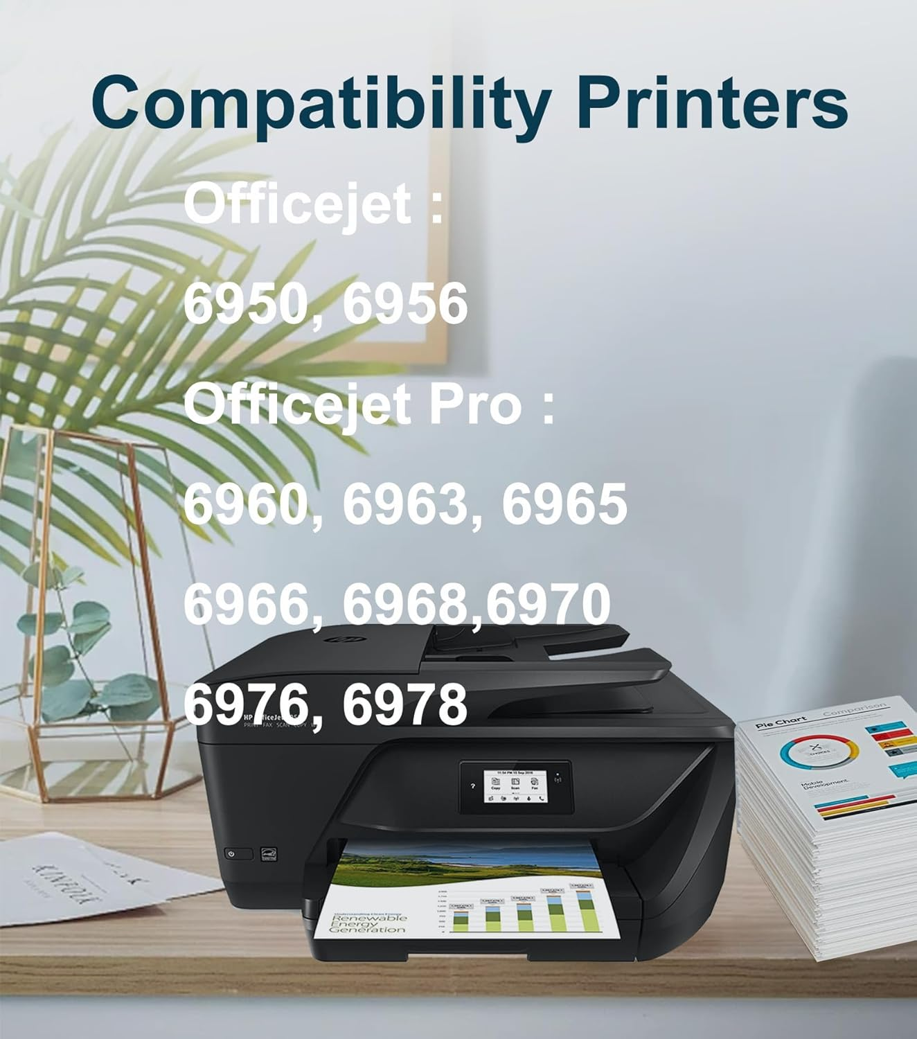 905XL 905 Ink Cartridges Multipack Replacement for HP 905 XL Ink Cartridges for Officejet Pro 6950 6956 6960 6970 (2Black+1Magenta+1Cyan+1Yellow) - 2Black image number 2