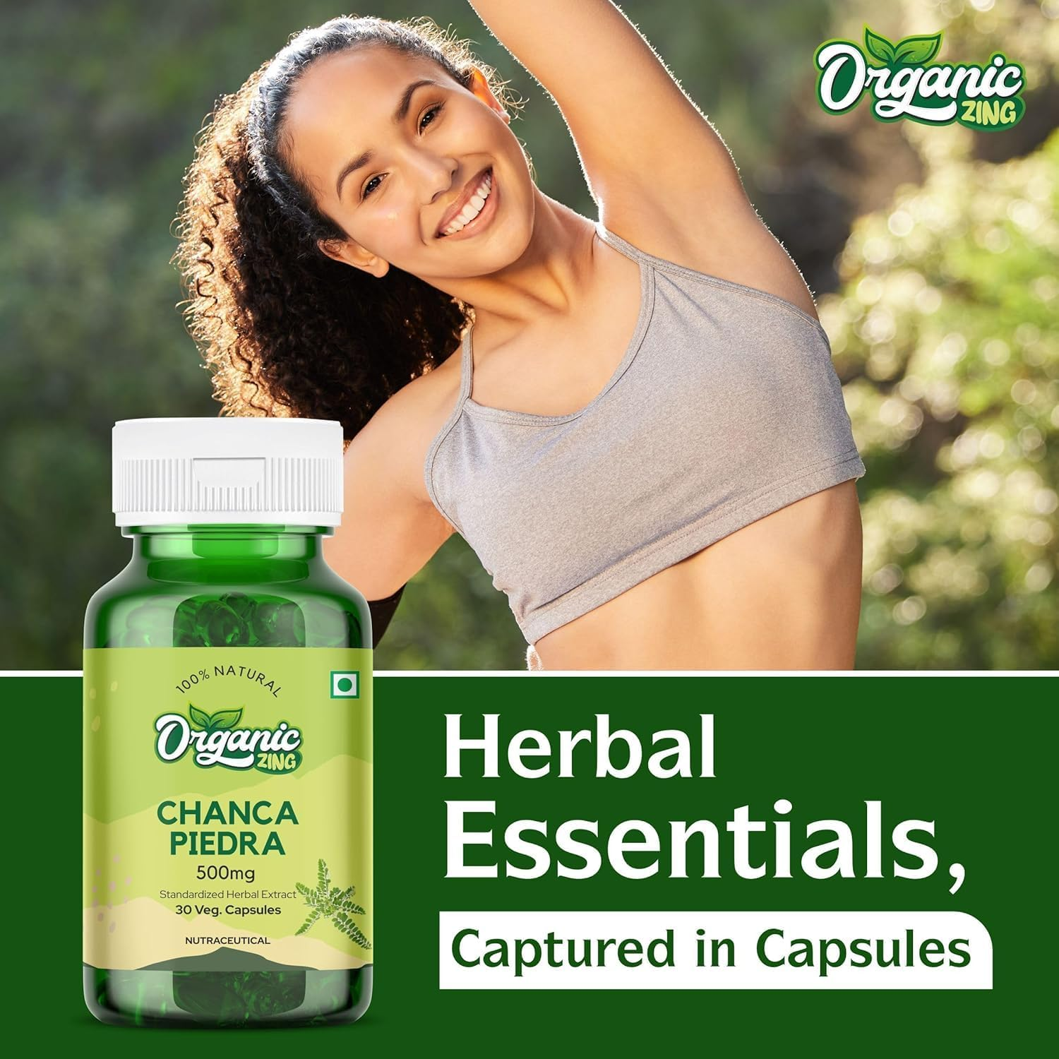 Organic Zing Chanca Piedra Capsules - 30 Capsules | Plant-Based Capsules for Everyday Use image number 6
