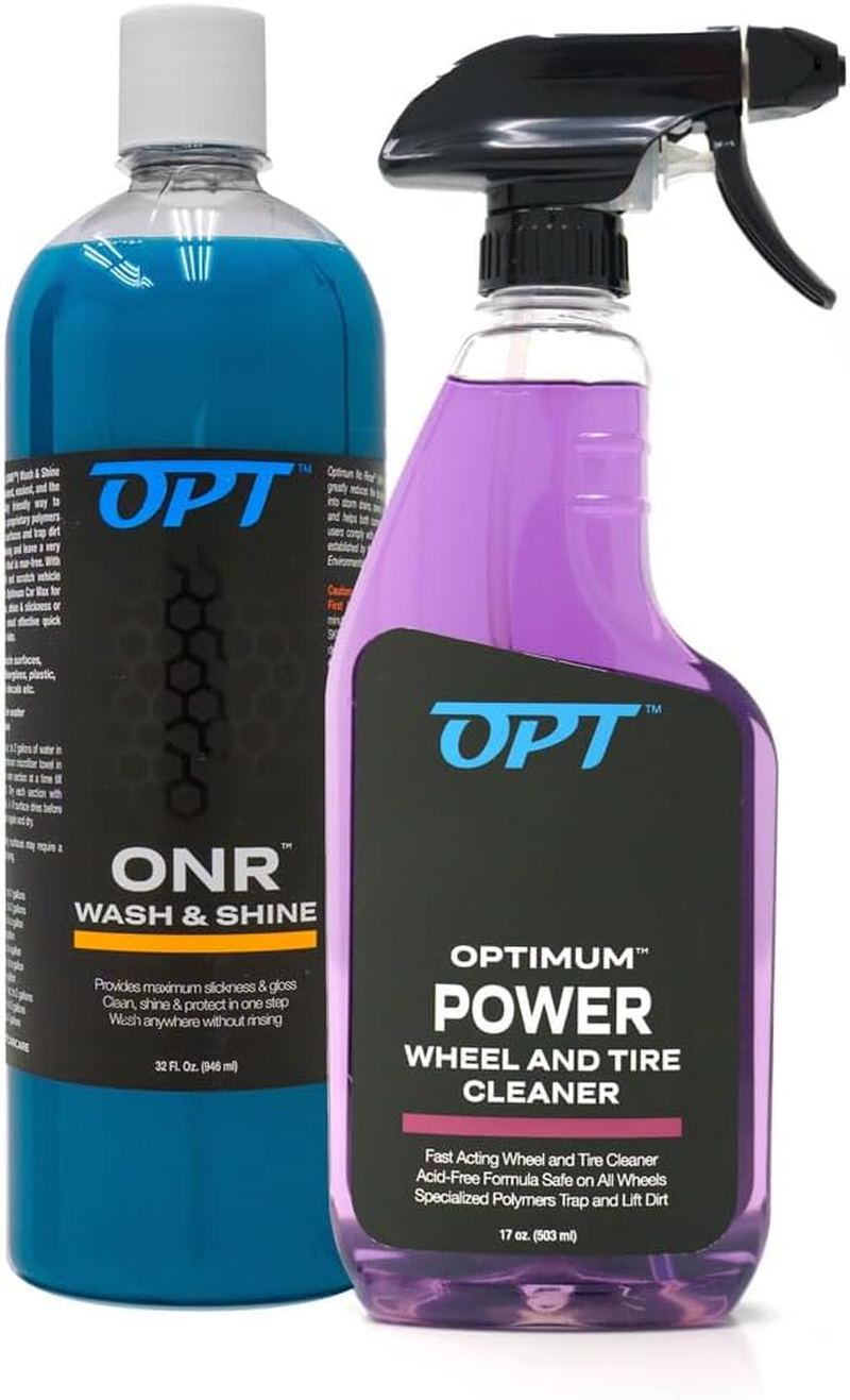 Optimum ONR, Microfiber Car Drying Towel, and BRS - Big Red Sponge Car Cleaning Kit, 32 Oz. No Rinse, Car Drying Towel, and Car Wash Sponge for Detailing Cars, Trucks, Motorcycles, and More image number 5