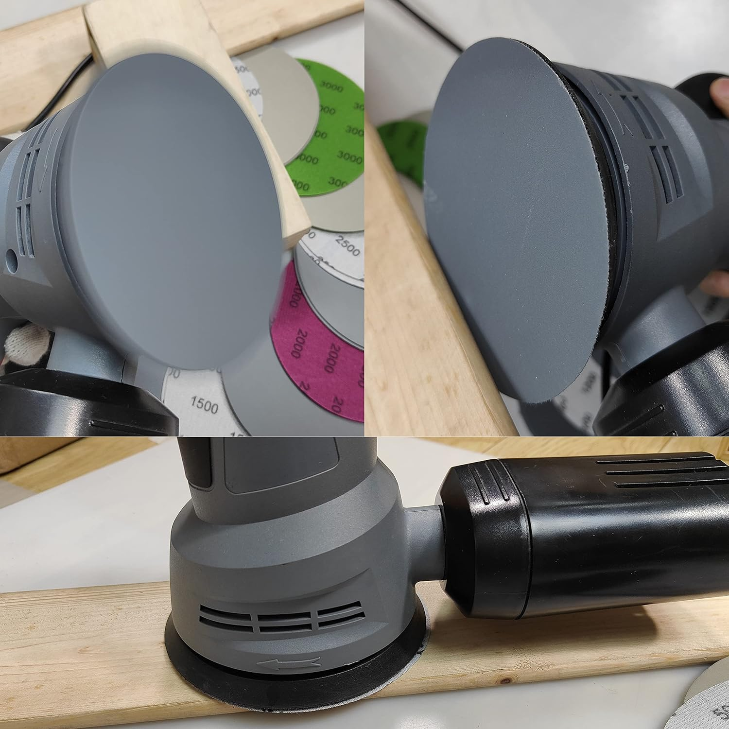 Aewio 40PCS 5 Inch No Hole #800-#5000 Wet Dry Sanding Discs 800 1000 1200 1500 2000 2500 3000 5000 Grit Sandpaper Compatible for Random Orbital Sanders (#800-#5000 8Kind Grit Each 5PCS) image number 6