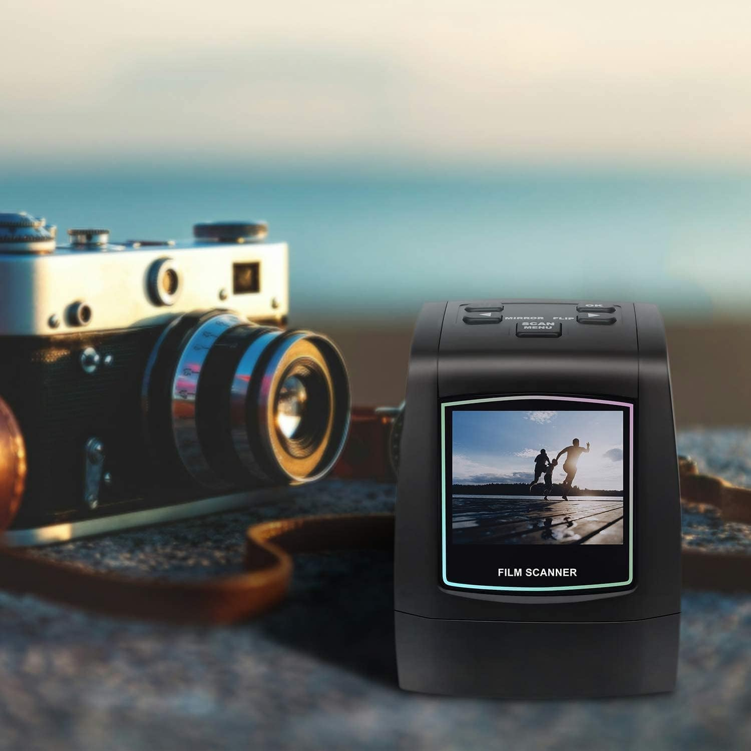 DIGITNOW All-In-One High Resolution 22MP Film Scanner Converts 126Kpk/135/110/Super 8 Films Slides Negatives into Digital Photos Vibrant 2.4 LCD Screen Impressive 128MB Built-In Memory (&lrm;Super 8) image number 2