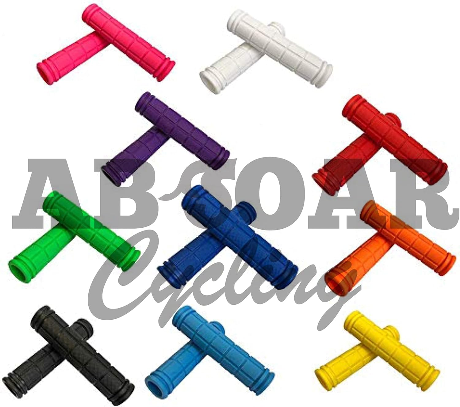 ABSOAR Cycling Bicycle Handlebar Grips for MTB Road Bike Scooter Non-Slip Rubber Bar Grips Black Red White Yellow Pink Purple Blue Green Orange image number 6