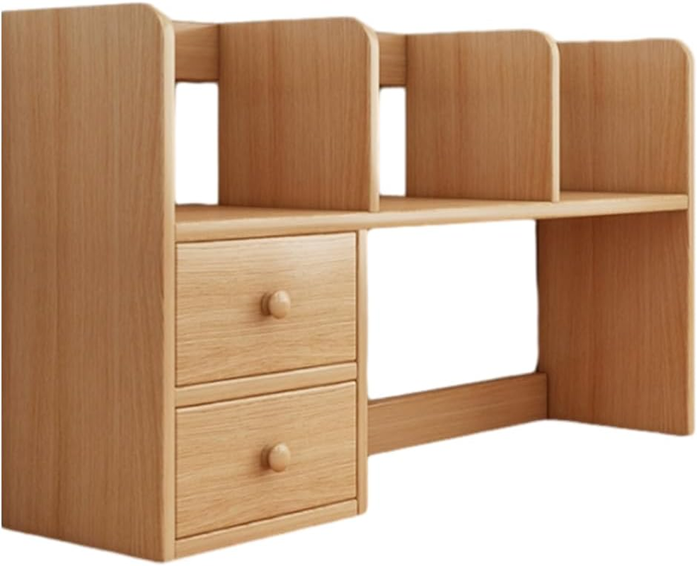 AIMALL Expandable Desktop Bookshelf -Desktop Storage Organizer - Wooden Bookshelf for Home or Office - 60Cm X 17Cm X 48Cm image number 3