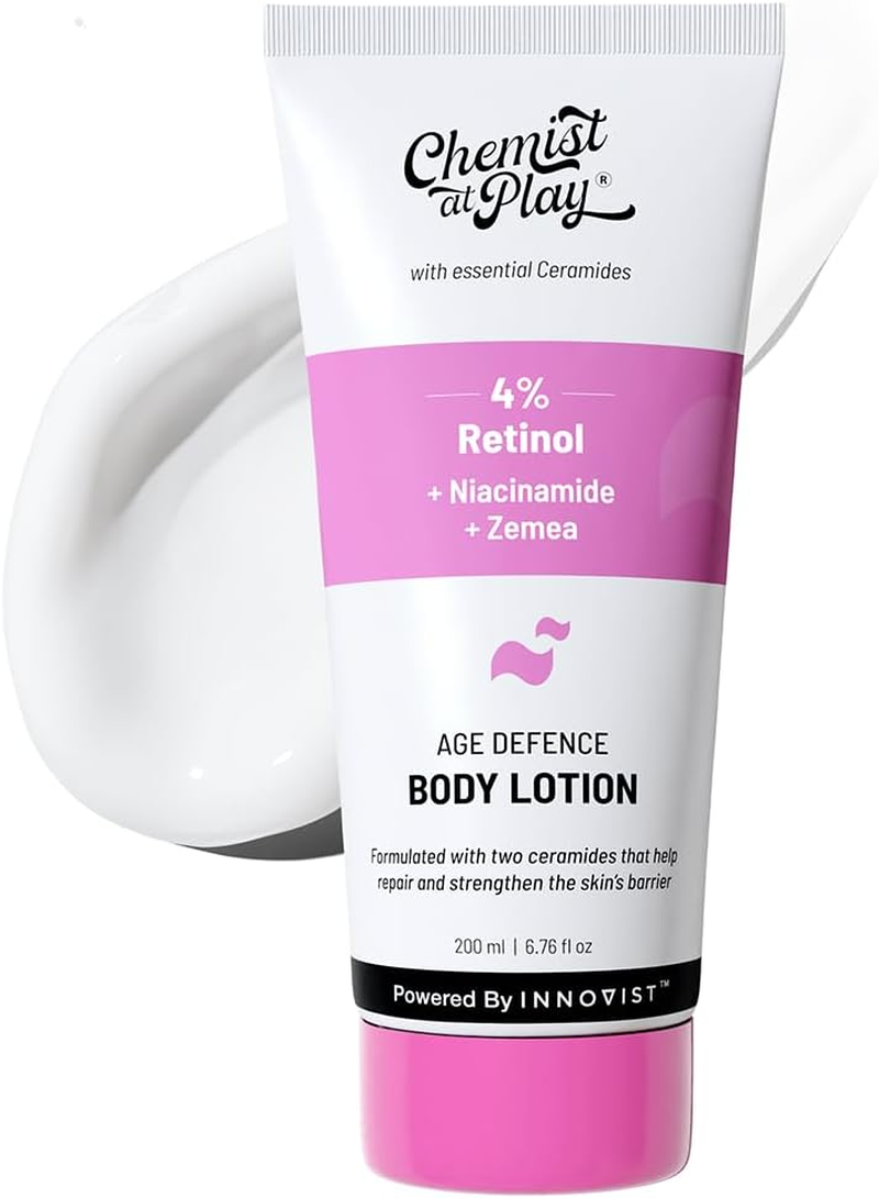 Chemist at Play Anti-Aging Body Lotion with 4% Retinol| Niacinamide & Zemea | Skin Brightening Lotion | Body Lotion for Dry & Oily Skin | Fights Visible Signs of Aging | Nourshes Skin 7 Fl Oz. image number 5