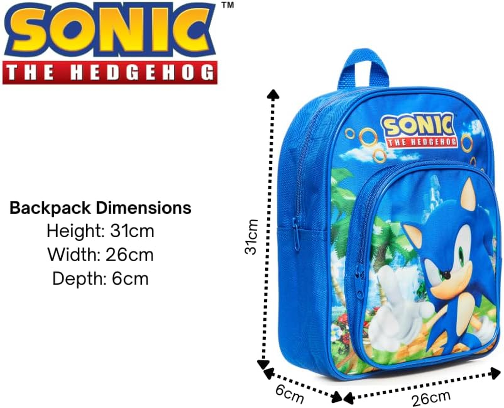 SONIC the HEDGEHOG Zoom Backpack, Blue, One Size image number 3