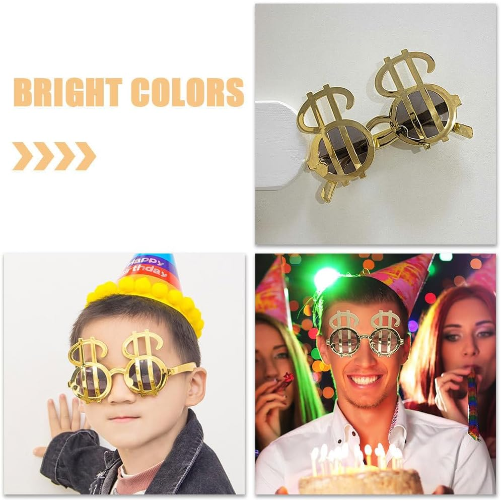 Coin Glasses Funny Party Eyewear Lightweight Plastic Glasses Photo Booth Props Novelty Festival for Adults and Kids image number 1