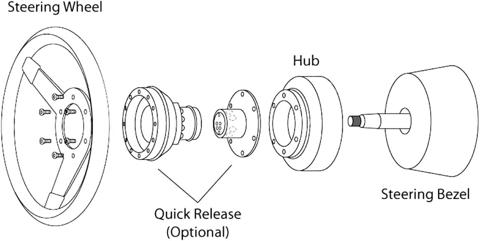 Drisentri Steering Wheel Hub Adapter, Aluminum & Plastic Car Quick Release Steering Wheel Boss Kit Racing Hub Adapter with 6 Bolts Fit for TOYOTA