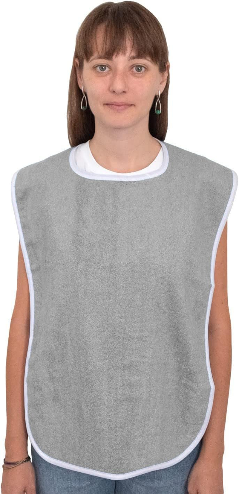 Adult Bibs for Women & Men Unisex Bibs for Elderly Eating - Washable & Absorbent image number 1