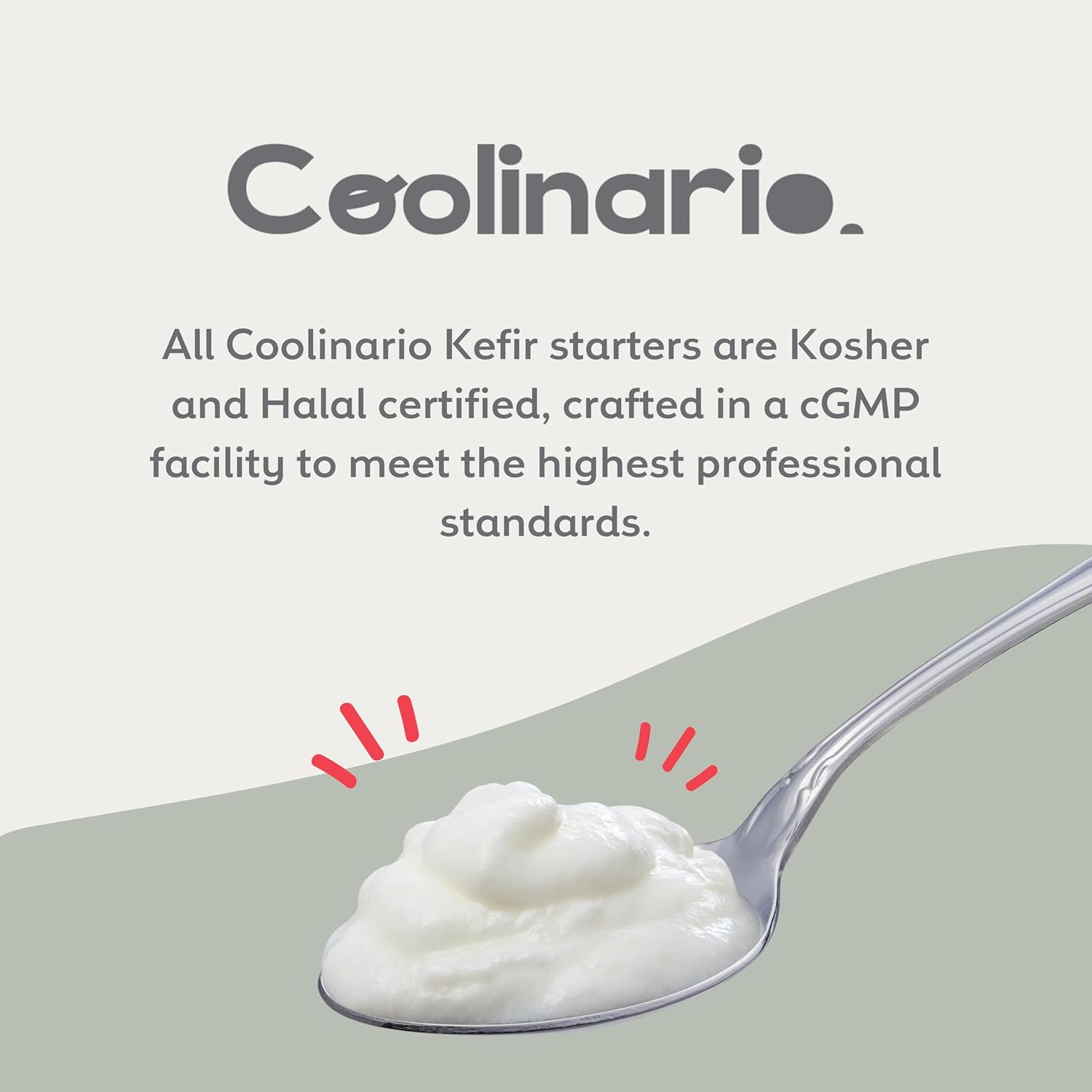 Coolinario Kefir Starter Culture (10-Pack, 1G Sachets) Live Probiotic Cultures for Homemade Kefir |Smooth, Creamy & Tangy | Non-Gmo, No Preservatives, Gluten Free, Halal & Kosher Certified image number 1
