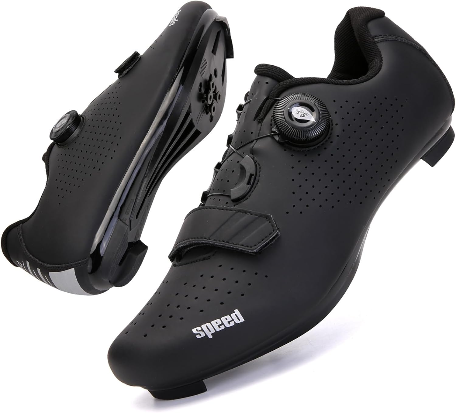 Men'S Road Bike Shoes Indoor Cycling Shoes Compatible with Peloton SPD Delta Cleats Bicycle Riding Shoes