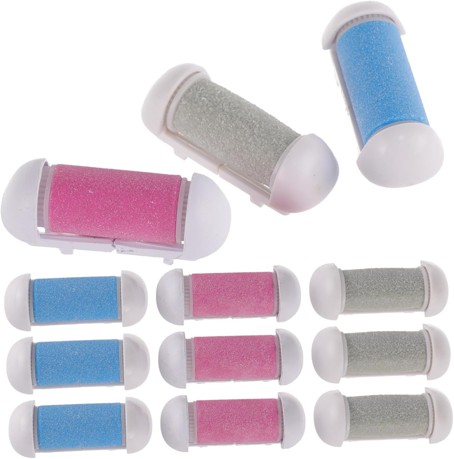 NULYLU 12Pcs Foot Exfoliator Replacement Roller Heads for Pedicure Callus Removal image number 2