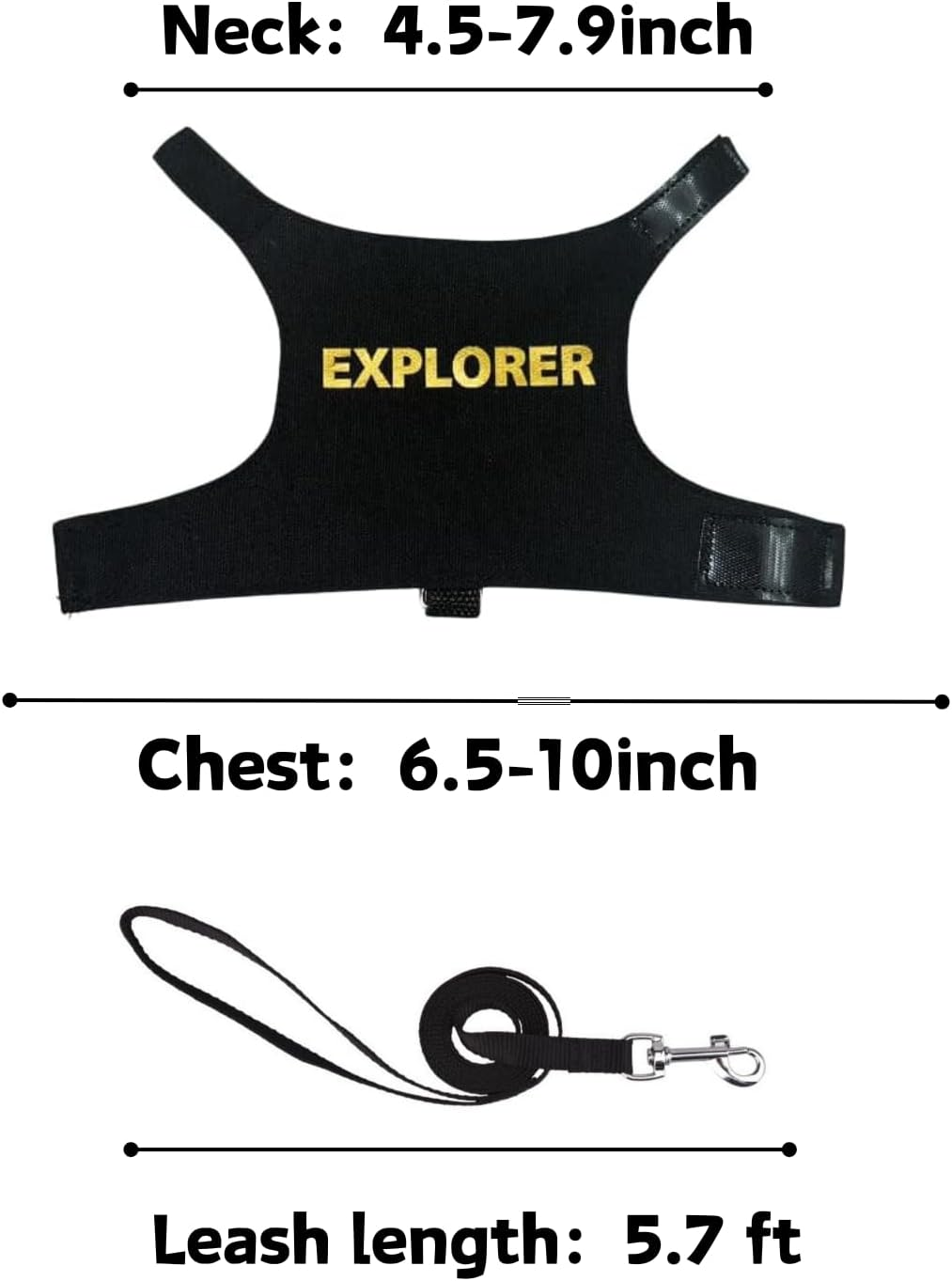 Bearded Dragon Harness and Leash Set - Adjustable Lizard Traction Rope Escape Proof Outdoor Walking Training Leash Reptile Explorer Costume Accessories for Bearded Dragon Lizard Small Pets