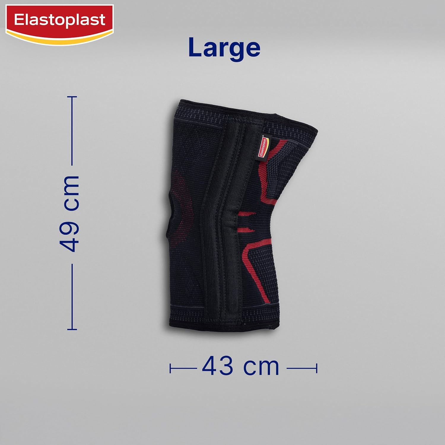 Elastoplast Sport Functional Knee Stabiliser Brace with Open Patella - Size Large (1 Pack) | Compression Knee Guard | Supports Weak & Injured Knees | Adjustable Design | Breathable Material image number 5