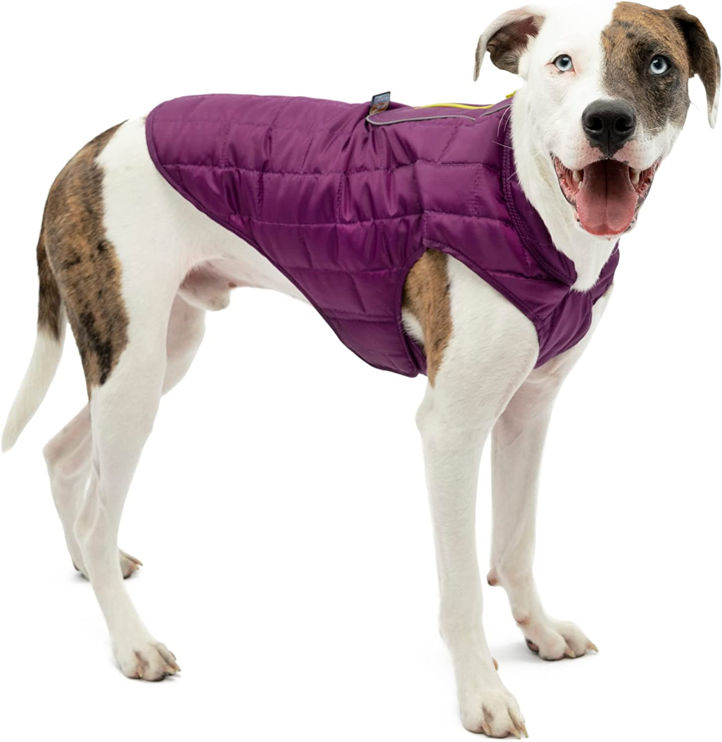 Kurgo Dog Jacket | Reversible Winter Coat for Dogs | Fleece Vest for Pets | Reflective | Wear with Harness | Water Resistant Loft Jacket | for Small Medium Large Pets (Red/Grey, Large)