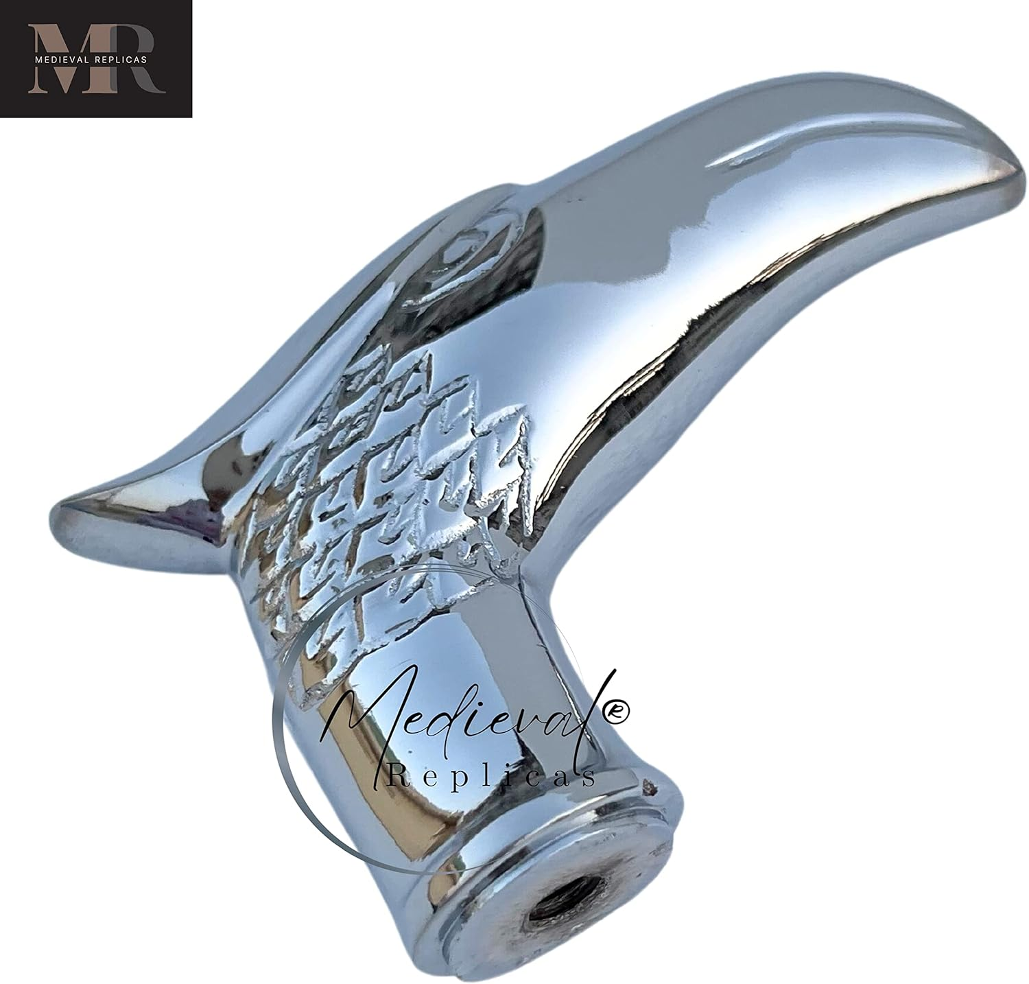 (Only Handle - Eagle) - Eagle Walking Stick Handle - (Symbol of Power and Strength) Souvnear Walking Stick Handle Handmade in Silver Colour - Metal Decorative Handles for Wooden Canes - Gifts Items image number 1