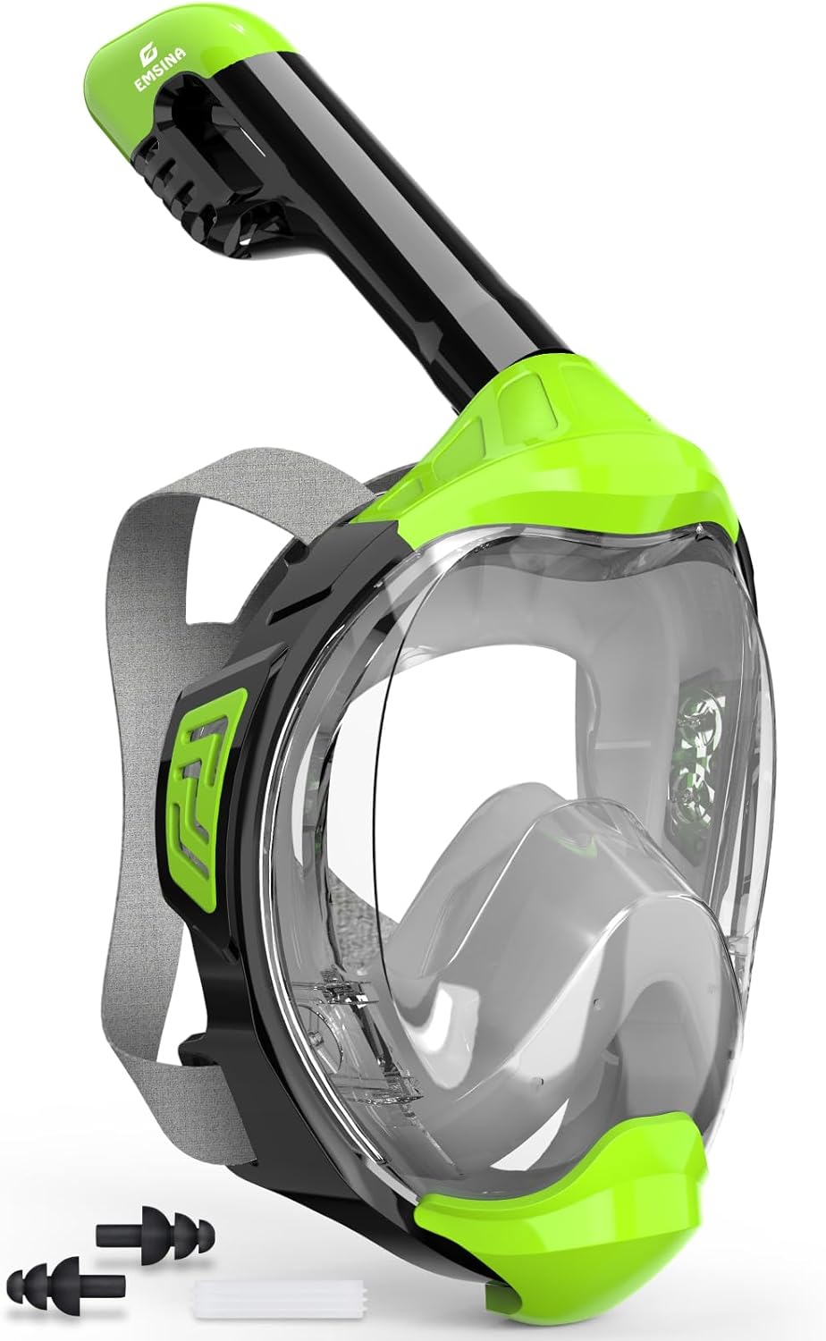 Emsina-Full Face Snorkel Mask Adult the Perfect Snorkeling Gear for Adults and Kids, Upgrade Dry Top Breathing System-New Flowtech Design- Foldable Panoramic View, anti Leak&Fog image number 3