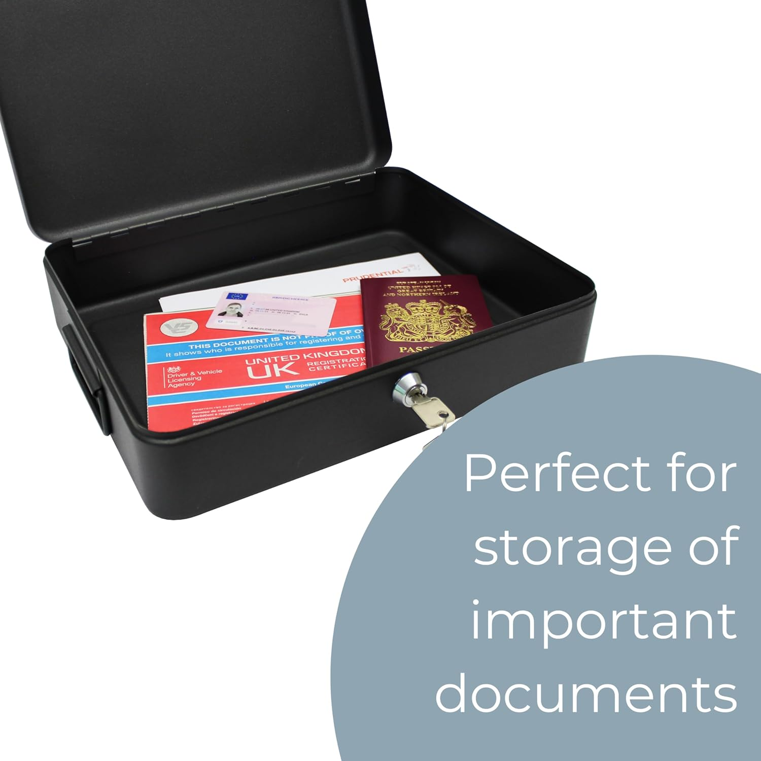 Cathedral Products 12 Inch Black Lockable Security Box with Bolt down Kit image number 4