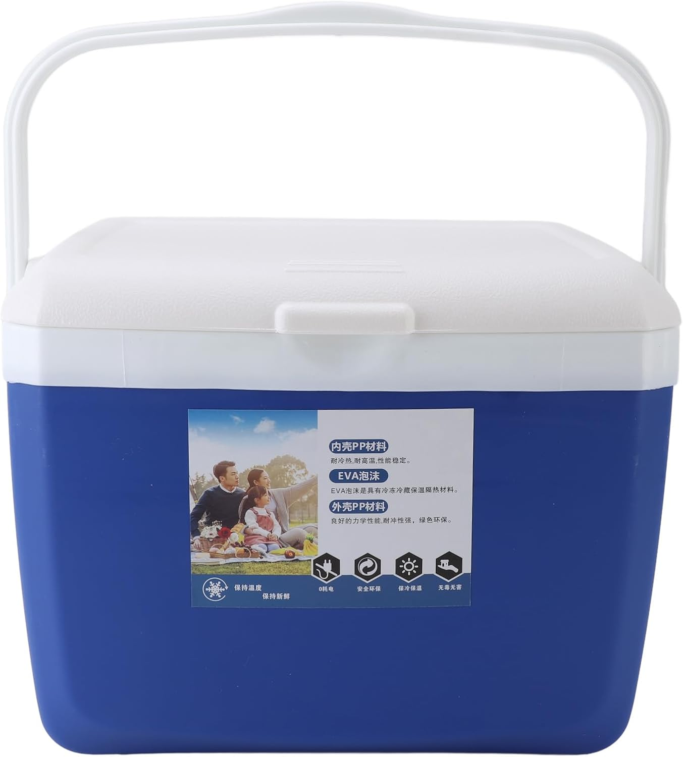 13L Insulated Portable Cooler, Portable Hard Cooler with Handles, Leak Proof Ice Chest Box, Outdoor Cooler for Car, Travel, Fishing, Camping, BBQ, Beach, Picnic, Drink, Beverage