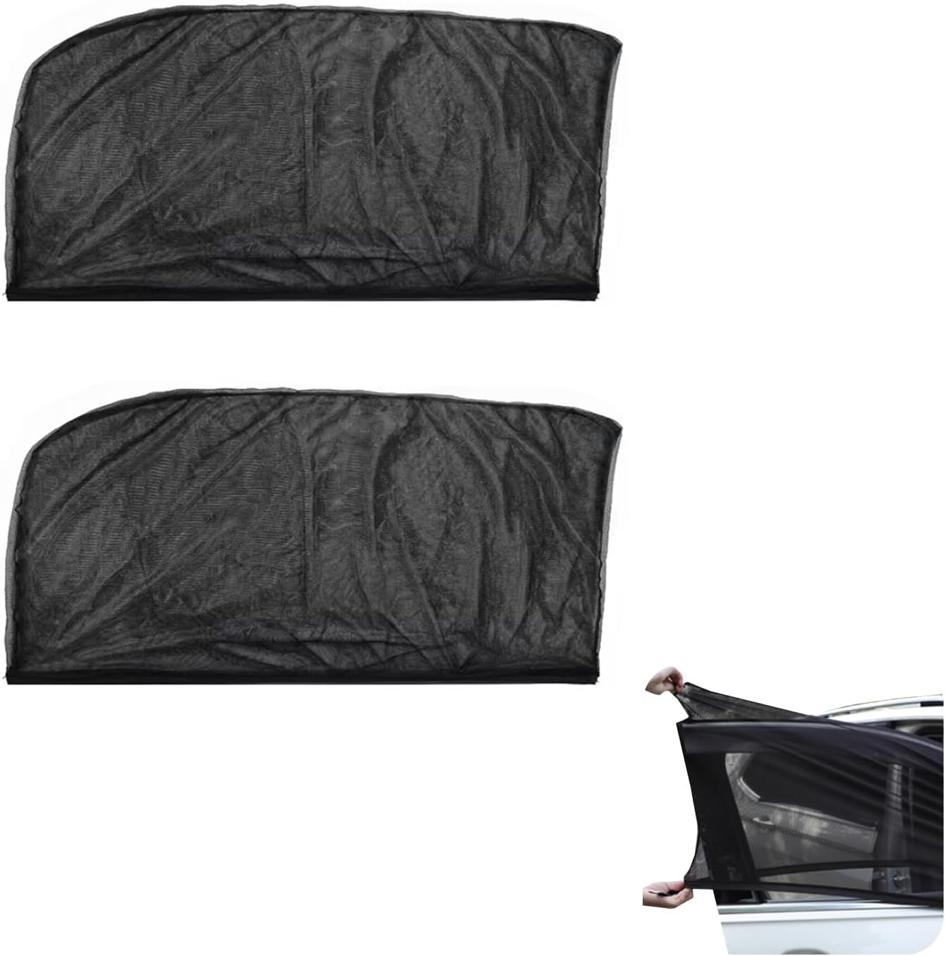2 Pack Car Side Rear Window Sun Shades, Protect Kids from Sun Glare, Heat, and UV Rays, Easy Installation, Fits Most Vehicles for Enhanced Comfort and Safety
