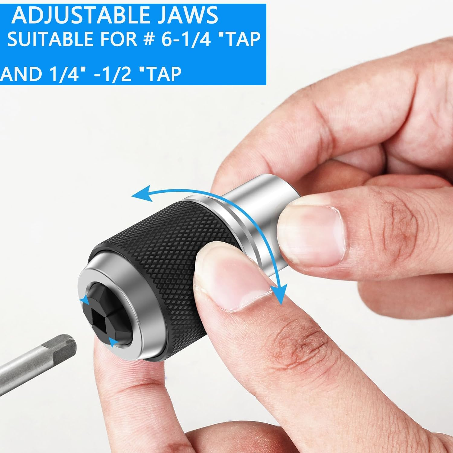 KEWAYO 3PCS Adjustable Tap Socket Set,Tap Sockets with a 3/8" Socket Adapter, Adjustable Tap Extractor Tool,Suitable for Taps,Reamers,Screw Extractors image number 4
