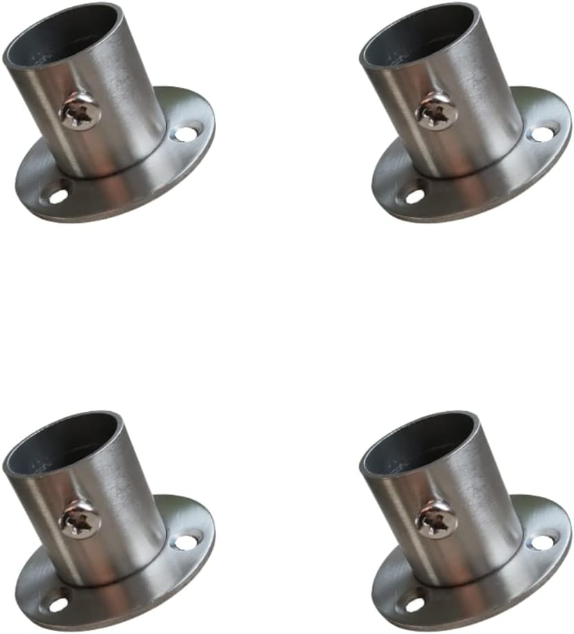 Flange Stainless Steel Flange Connection Wall Anchor Wall Flange Pipe Attachment Wall Floor 4 Pieces (22 Mm)