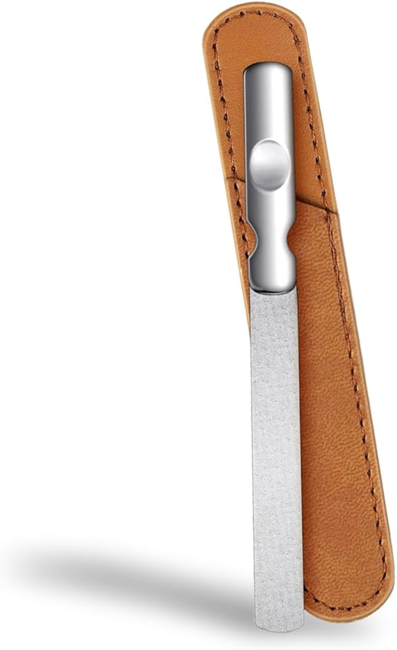 VODAFQS Stainless Steel Nail Files, Professional Double Sided Nail Files, Metal Nail File for Manicure and Pedicure, Silver, Small