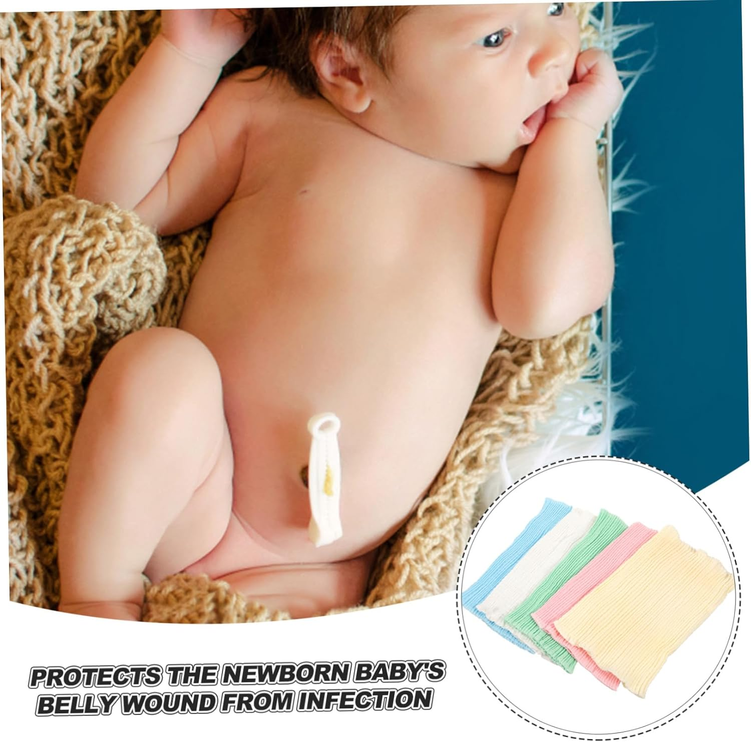 5Pcs Boy Girl Belly Wrap Newborn Belly Band Protective Warm Cover for Pregnancy Postpartum image number 3