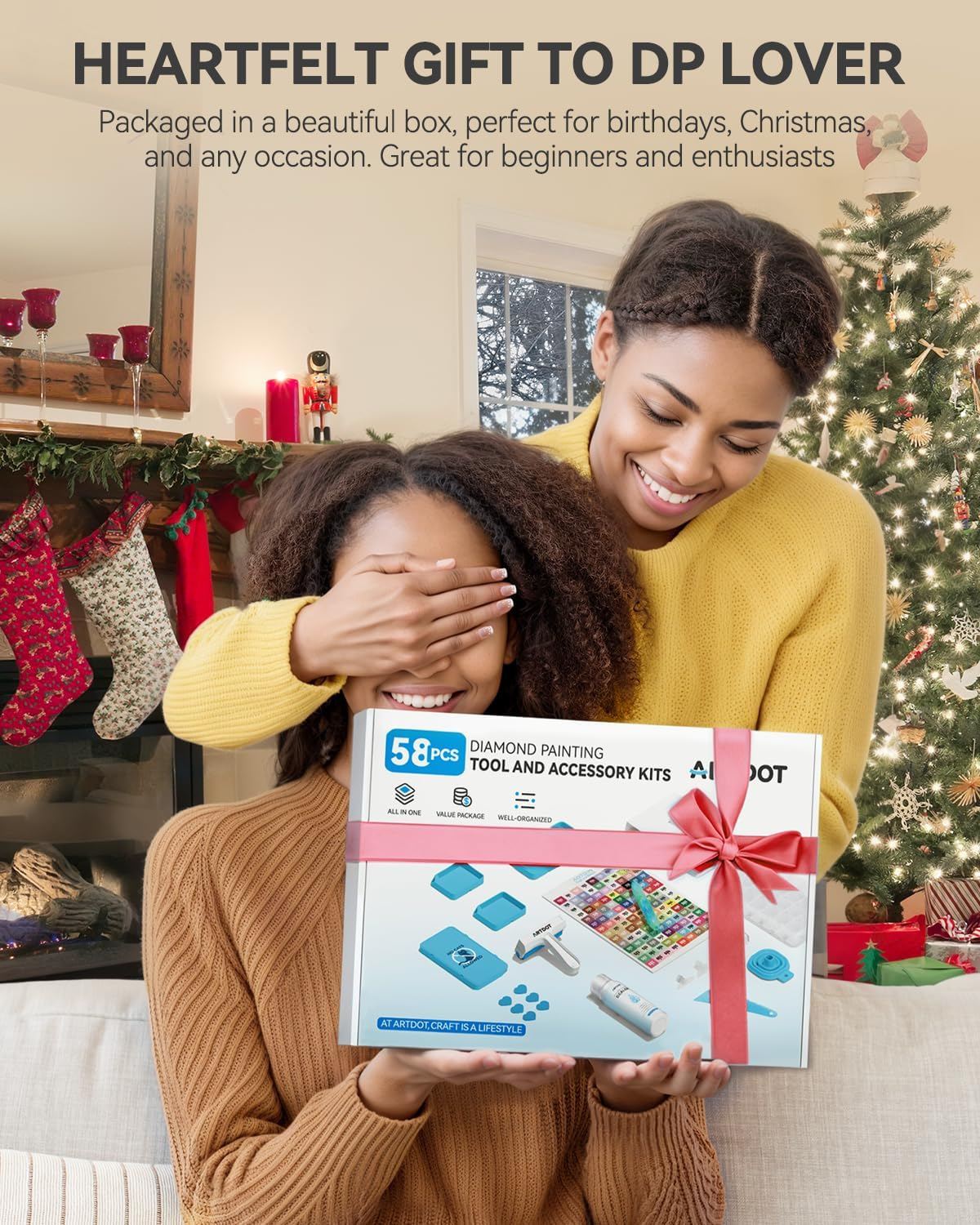 ARTDOT All-Inclusive Diamond Art Accessories Kits for Adults, Diamond Painting Tools with Bead Organizers and Storage Pens Sealer Roller Diamond Art Supplies for Beginners image number 4