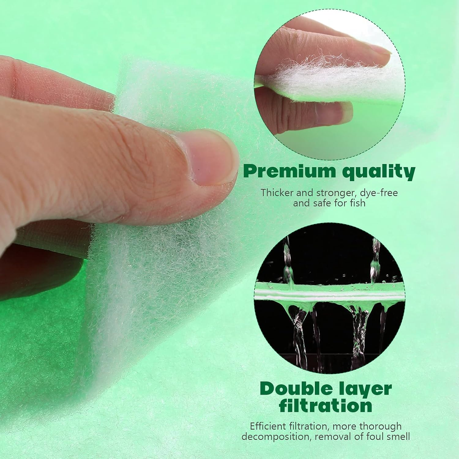 Zalati Filter Sponge Polymeric High-Density Pad for Aquarium Fish Tank Water Cleaning Filter Supplies image number 6