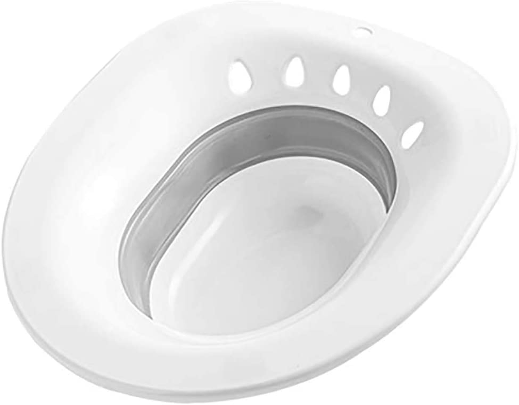 Sitz Bath for Toilet Hemorrhoids - Misszm, for Postpartum Pregnant-Women or Hemorrhoids, Foldable Hangable Storage Large-Capacity Private Care Washing Anti-Overflow Toilet Seat (Pink)