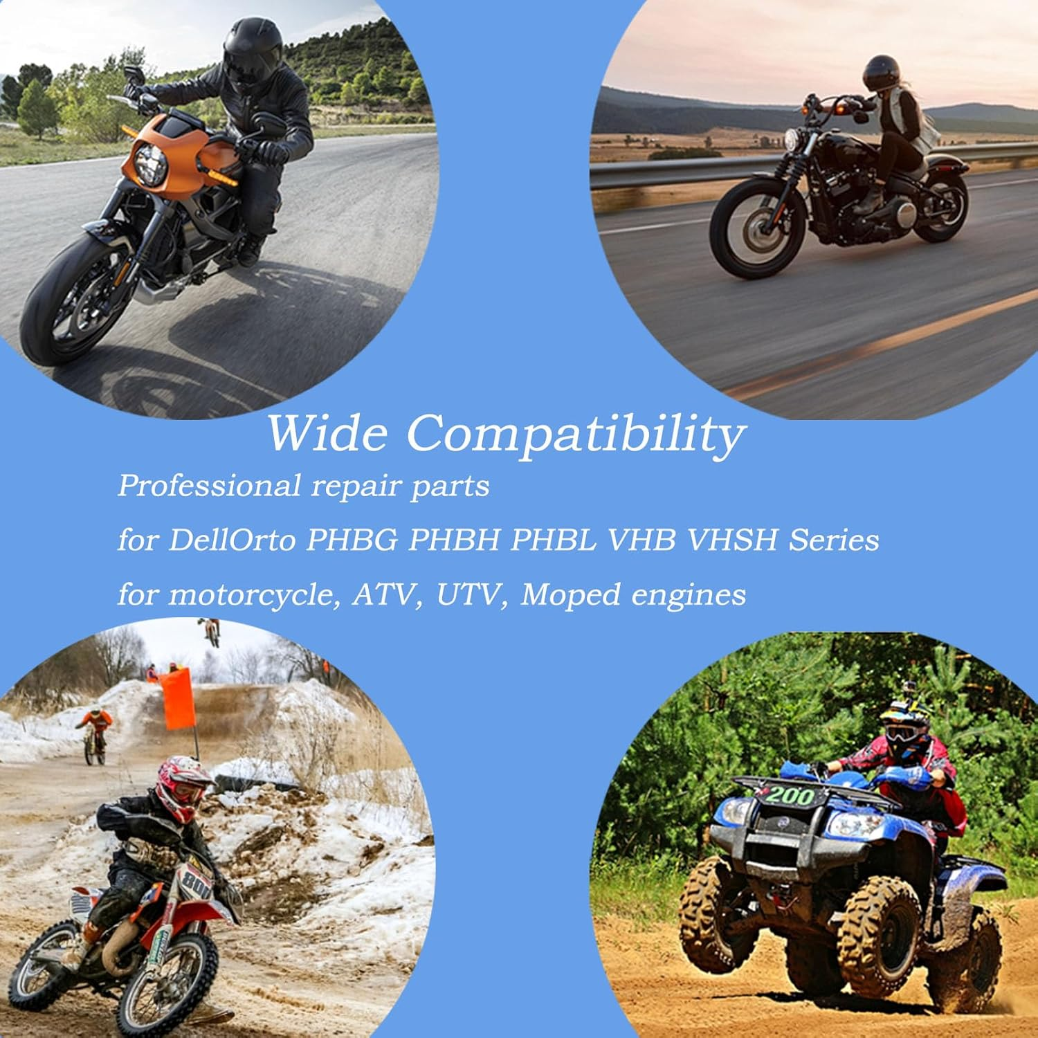 Dellorto Main Jet Replacement, 15 Pcs Carburetor Main Jets, M6 Main Jets Kit(75‑110) for Dellorto Carburetor PHBG PHBH PHBL FRD PHF VHB VHSH Injector Nozzle, Make You Feel from Motor Vehicles image number 1