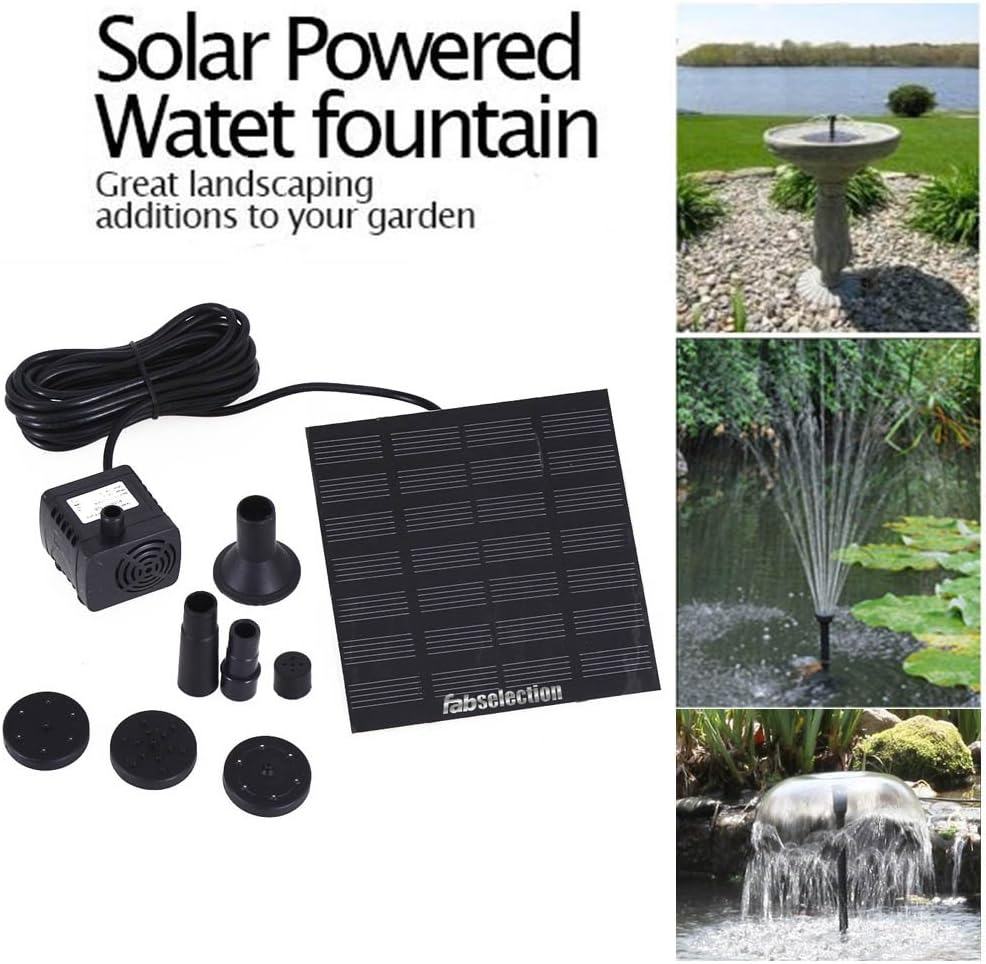 Solar Fountain Pump Solar Panel, Fabselection Power Water Fountain Kit for Garden Pond Pool Fountains