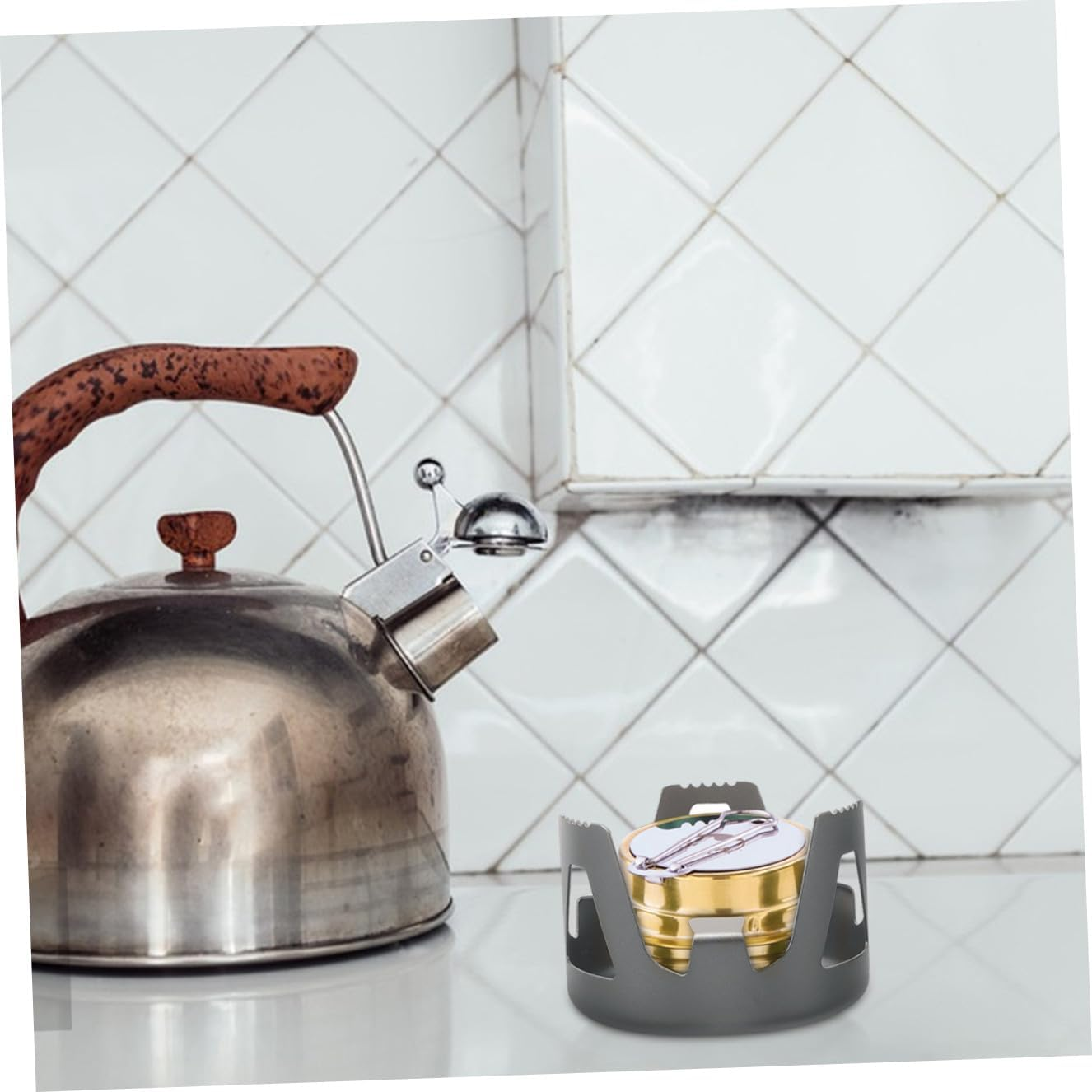 Camping Portable Stove Stand Alcohol Stove Rack Lightweight Aluminium Alloy Burner Shelf for Outdoor Cooking Easy Install Store image number 3