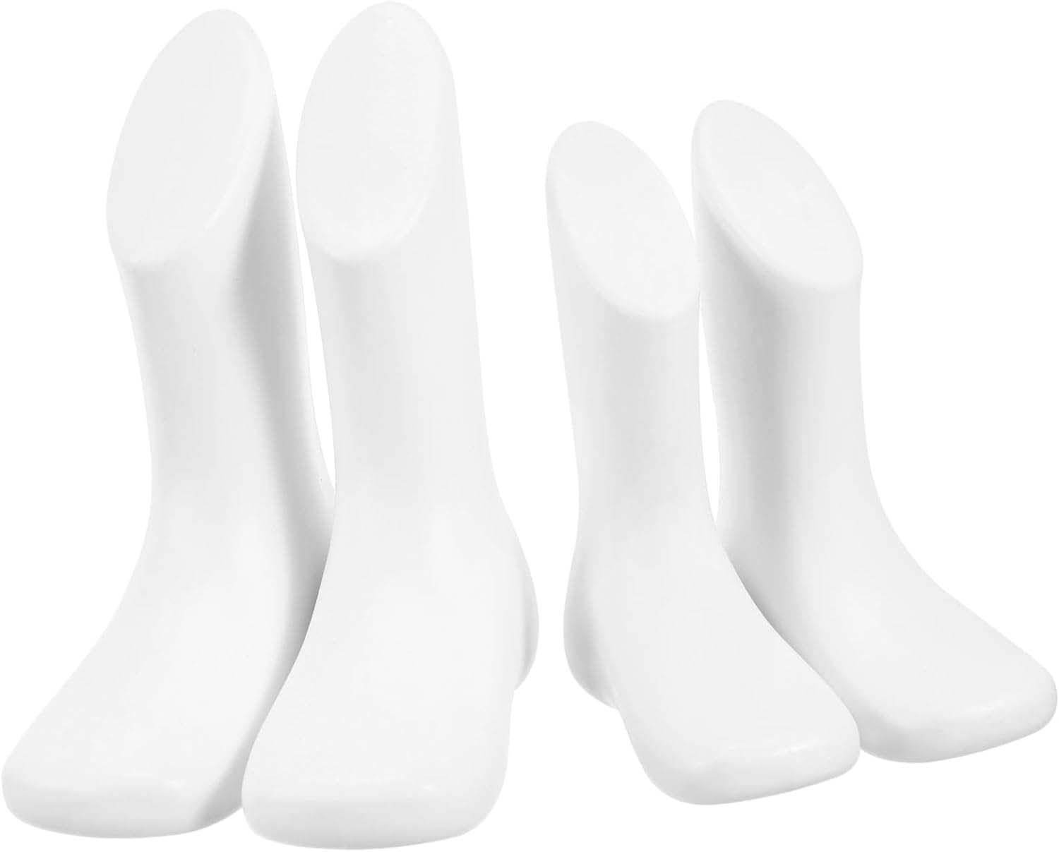 Healifty 4Pcs Baby Shoe Mannequin Foot Model Plastic Toddler Mannequin Feet Reusable for Retail Shop Display White and Skin Tone 11.5Cm 14Cm
