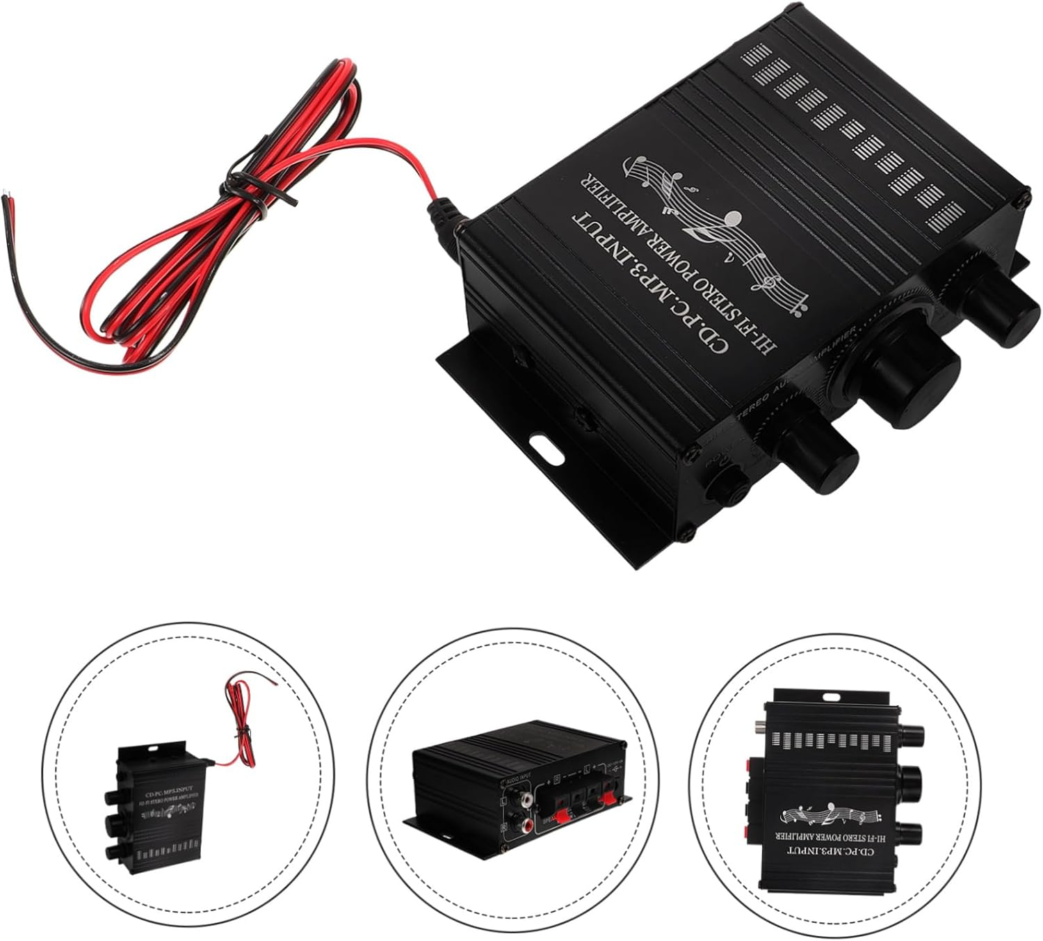 CIYODO Mini Stereo Amplifier for Home and Car Audio Amplifier Sound Quality for Speakers Motorcycles and More image number 6