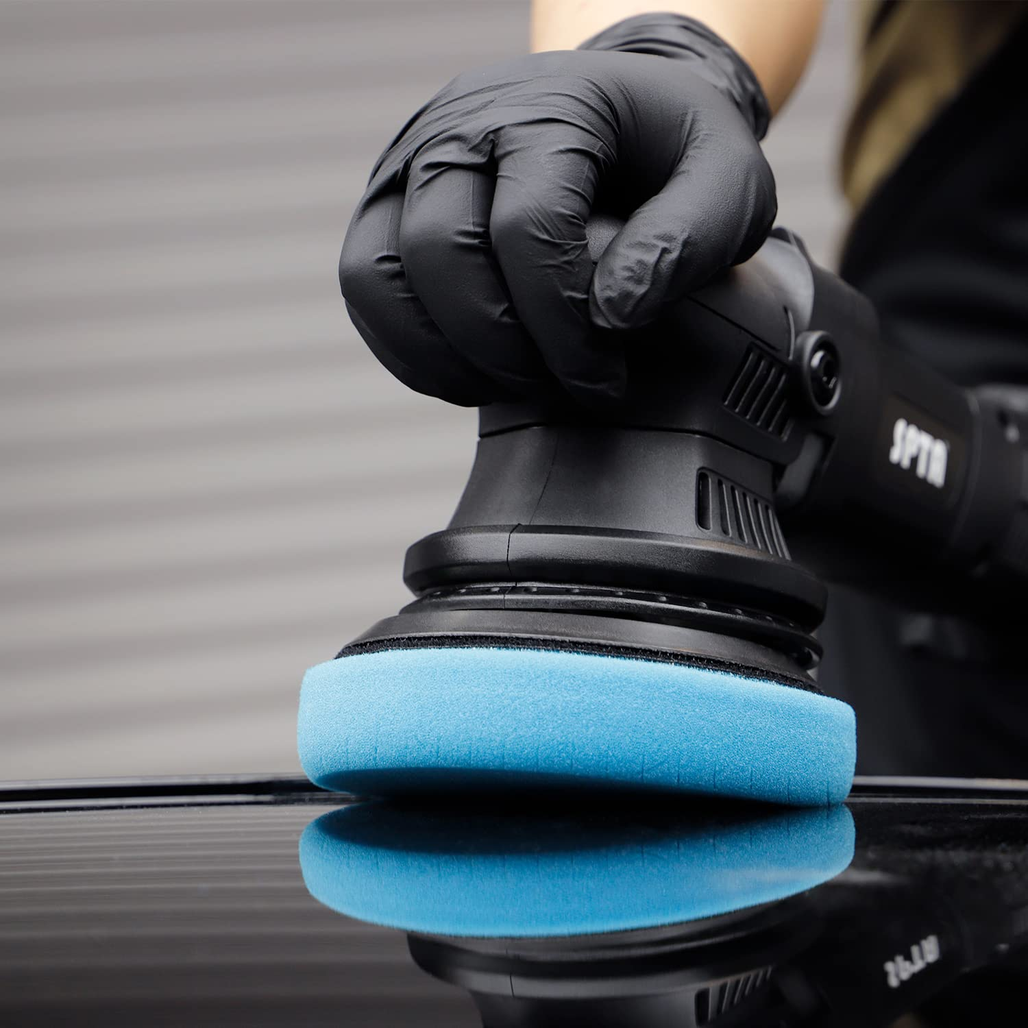 SPTA 5Pc 5.5 Inch Face for 5 Inch 125Mm Backing Plate Compound Buffing Sponge Pads Cutting Polishing Pad Kit for Car Buffer Polisher Compounding,Polishing and Waxing