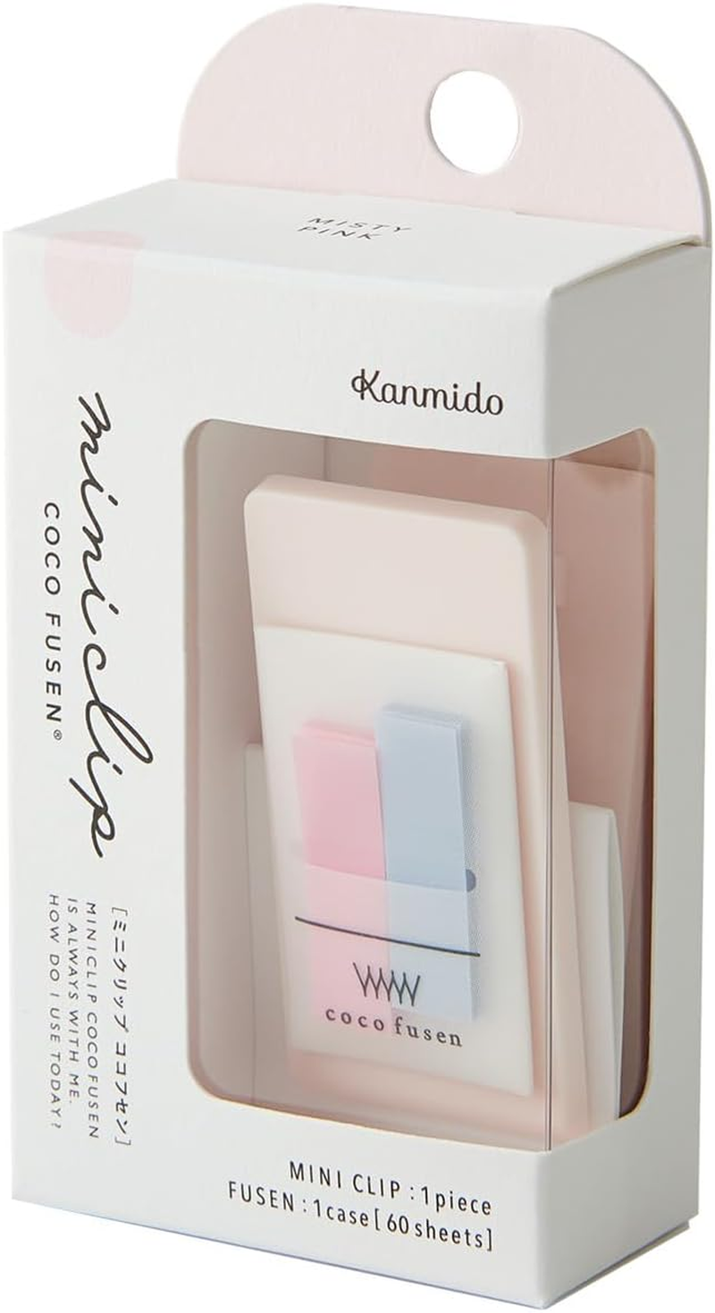 Kanmidou CF-8304 Mini Clip Self-Stick Note Misty Pink, 30 Sheets X 2 Colors, 1 Count - Misty Brown image number 2