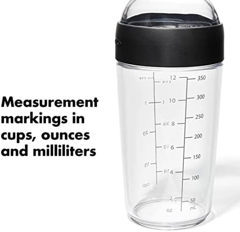 OXO Good Grips Salad Dressing Shaker, 355Ml, Clear/Black - Black image number 4