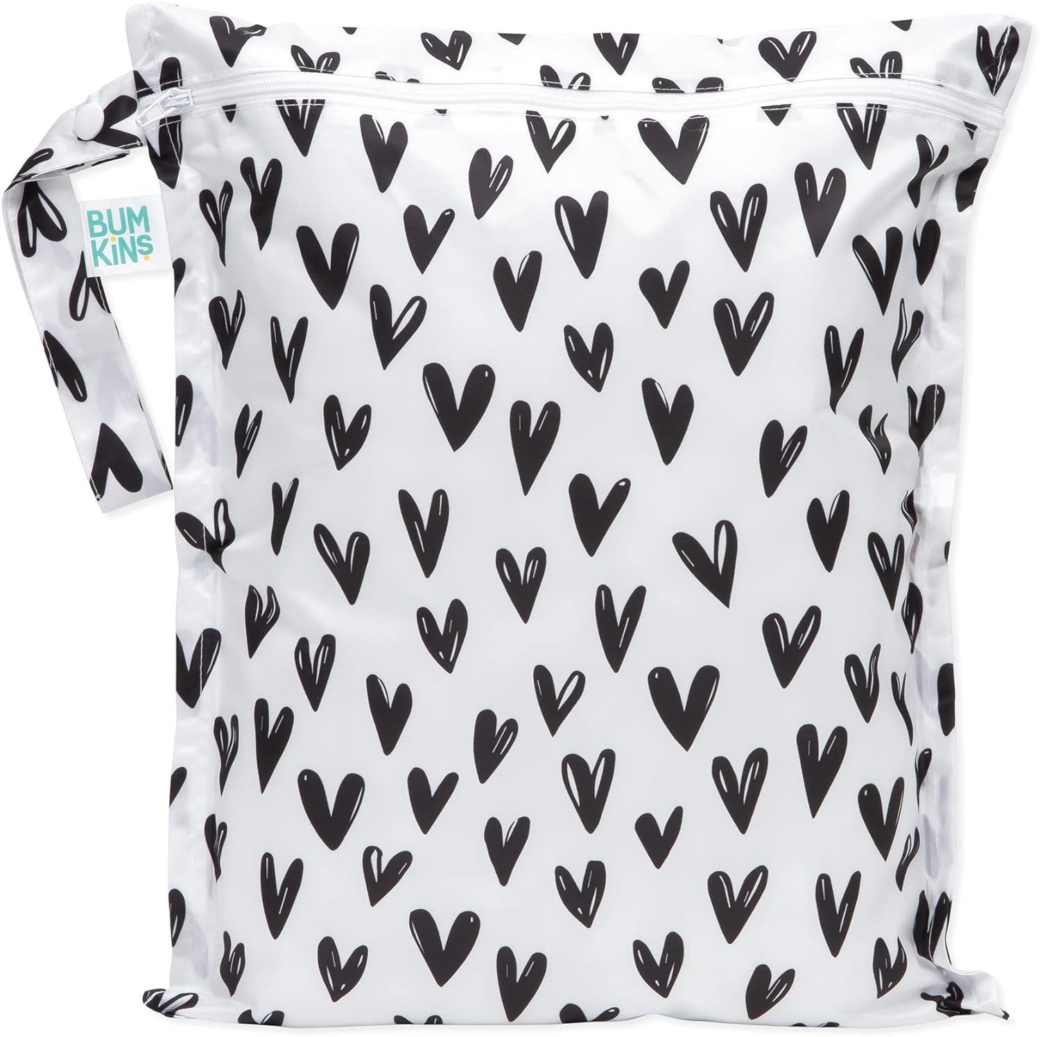 Bumkins Waterproof Wet Bags for Baby, Travel, Swimsuit, Cloth Diapers, Pump Parts, Gym Clothes, Toiletries, Strap to Stroller, Zipper Reusable Bag, Packing Pouch