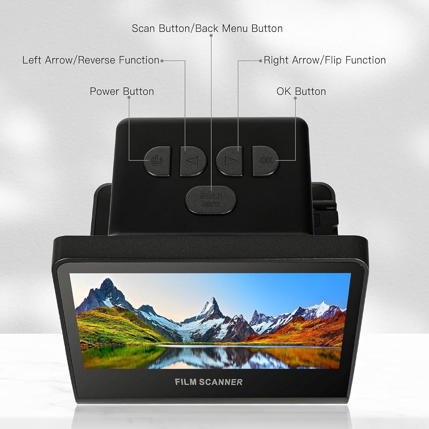 22MP Film & Slide Scanner, 35/126/110/135/126/110/50Mm, Convert Slides and Negatives to Digital Photos, 16GB Storage, Digital Photo Frame Fucntion