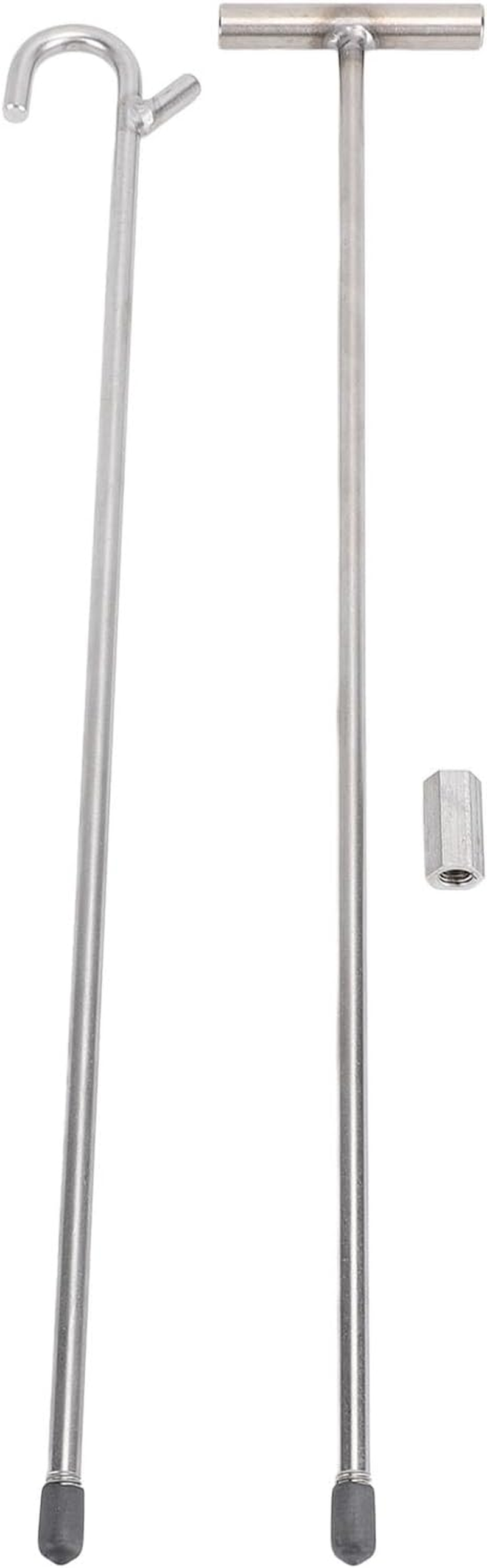 RASTKY 32 Inch Heavy Duty 5Th Wheel Pin Puller Stainless Steel Fifth Wheel Pin Puller Portable Handle Type Hooks Steel Plated Fifth Automotive Tools Equipment image number 1