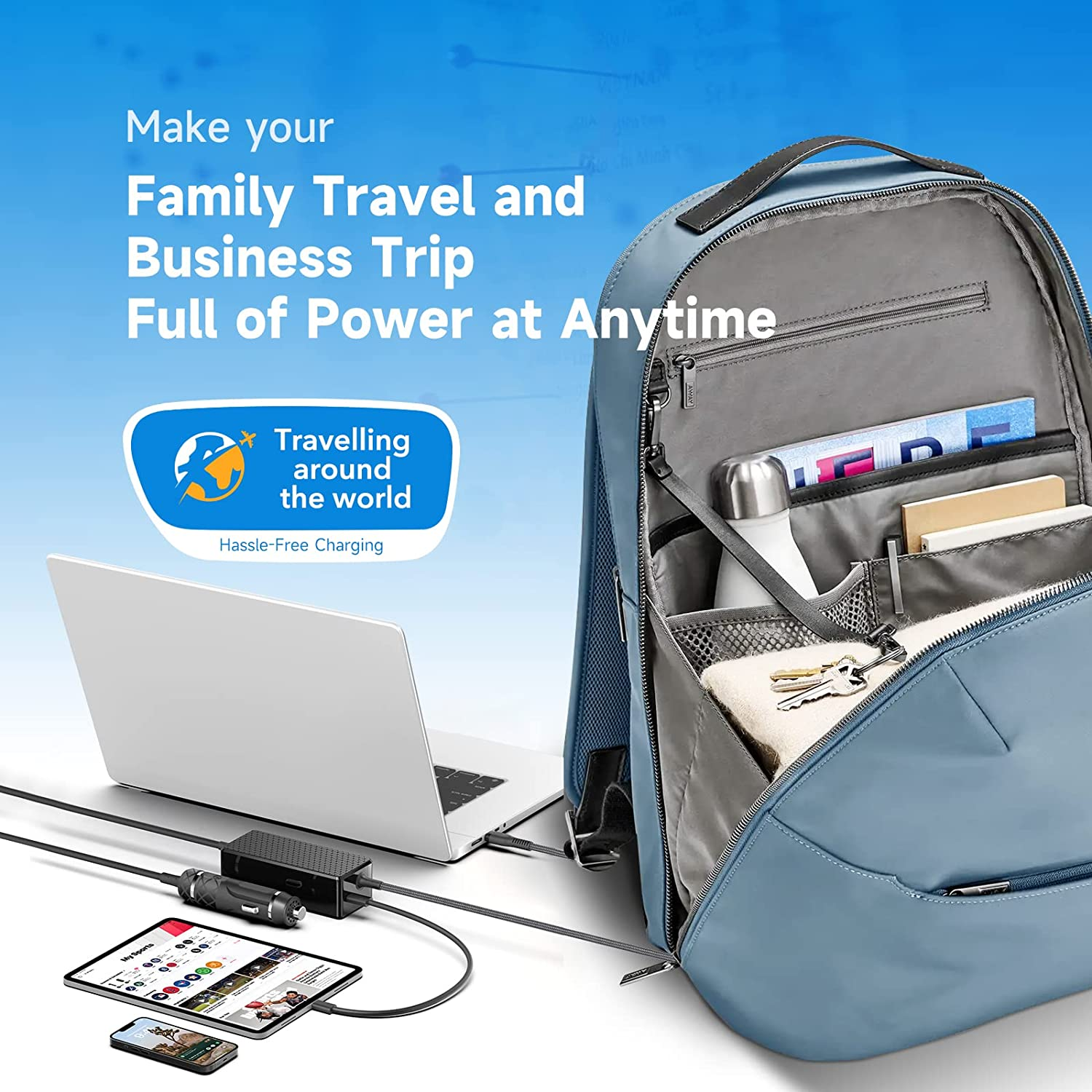 KFD 118W 100W 18W USB-C Laptop Charger Car Cigarette Lighter DC Adapter for Nintendo Switch 2, HP Dell Macbook Pro Air LG Razer Blade Stealth 13 MSI Lenovo Samsung PD3.0 QC3.0 Type C DC 12V-24V image number 2