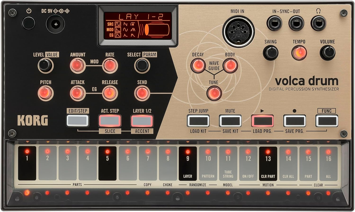 Korg KO-VOLCADRUM Korg Volca Physical Modeling Drum Synthesizer image number 4