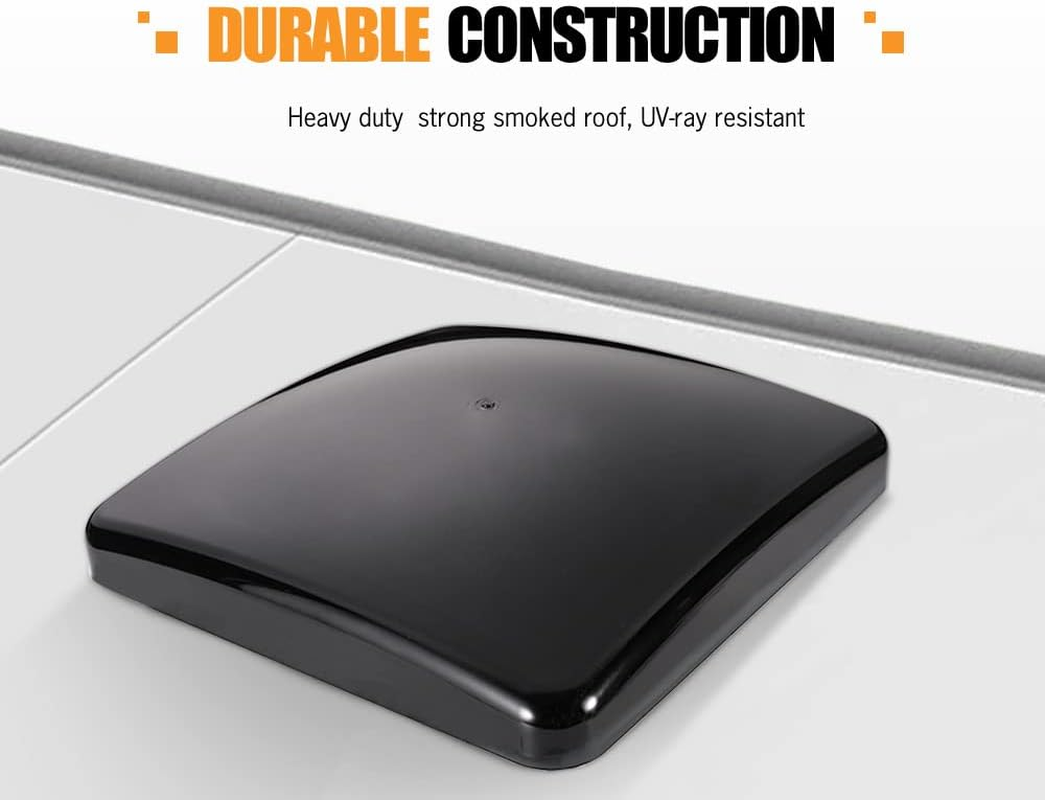 SAN HIMA RV Roof Vent with LED Lights- 2 Speed Intake & 3 Speed Exhaust with Black Lid Insert Net Ultra Quiet 12V Air Ventilation Fan for RV Caravan Camper, 280Mm X 280Mm image number 3