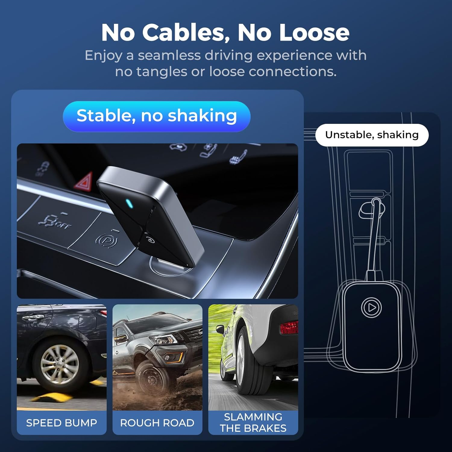 Wireless Carplay Adapter for Iphone, Mini Size for Apple Carplay Adapter, Convert Wired to Wireless with Extension Cable USB & Usb-C/Type-C, Stable Control & No Delay, Black image number 5