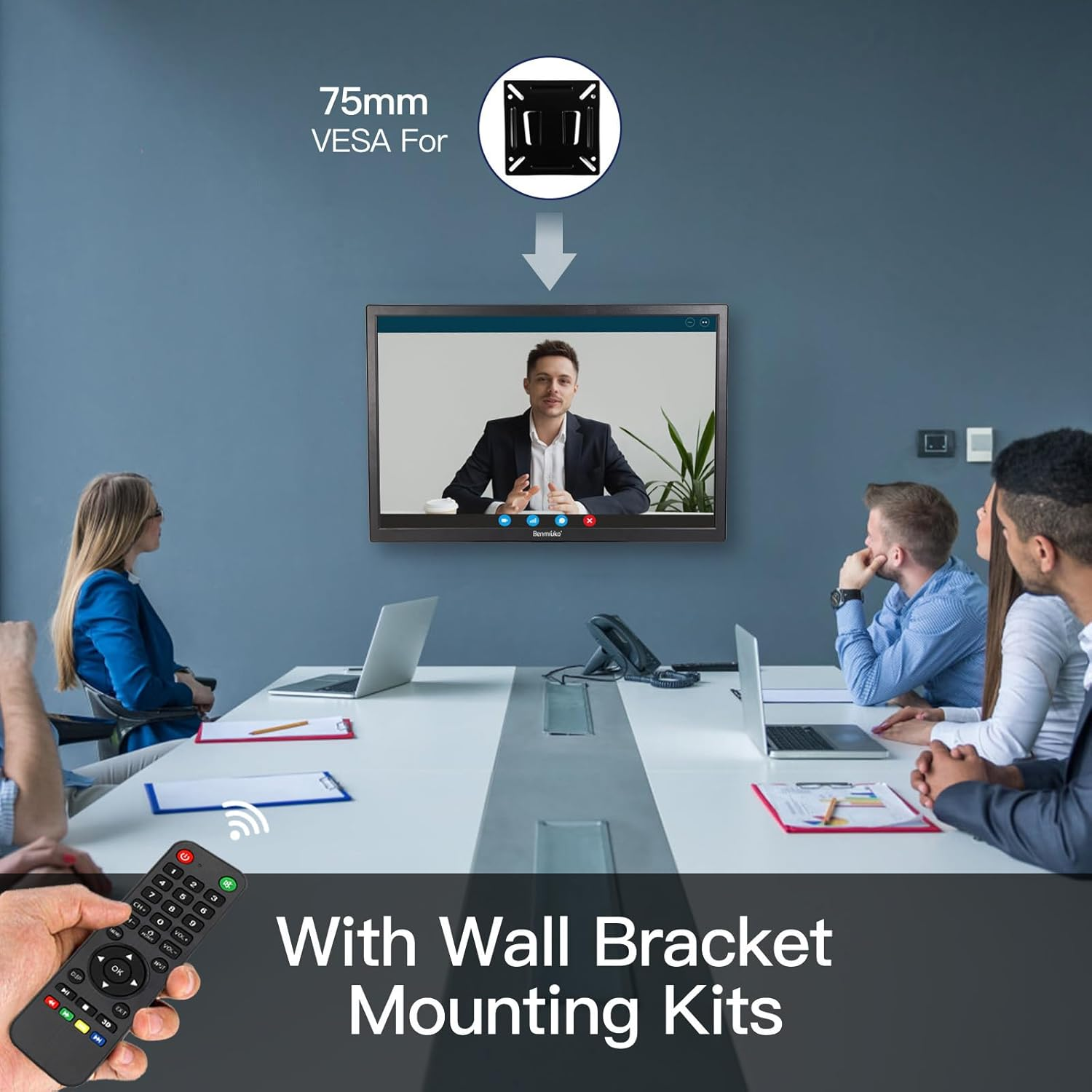 22 Inch Monitoring Security Camera Monitor LCD Display Screen Multi-Function Interface HDMI, BNC, VGA, AV, USB, CCTV Computer Monitor Built-In Speaker 1920X1080 Full HD image number 1