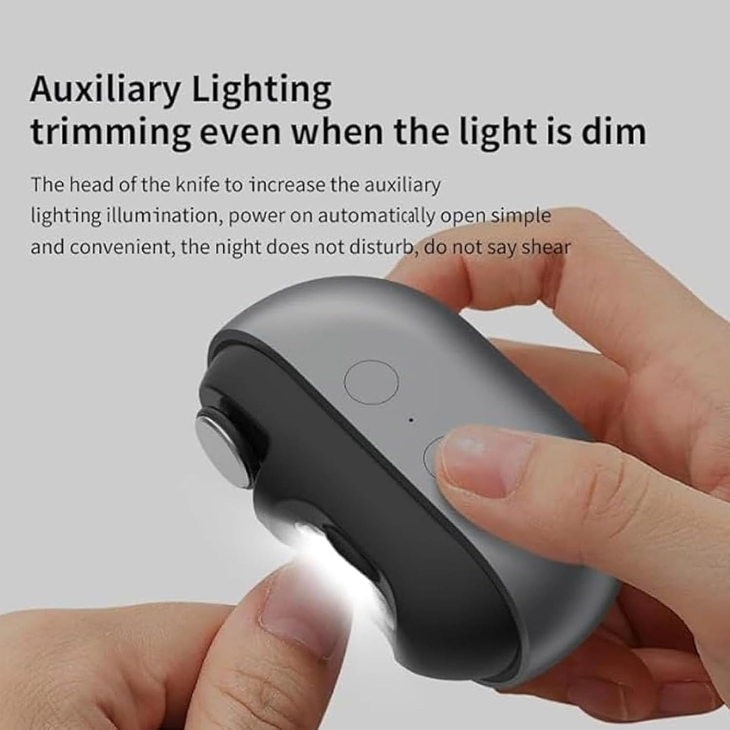 Vueeze Easyclip Smart Nail Clipper, Glosrity/Pubyfun Easy Clip 3-In-1 Multi-Functional Smart Electric Nail Clipper, Nail Trimmer Polisher with LED Light & Clip Storage (Black) - 2B image number 5