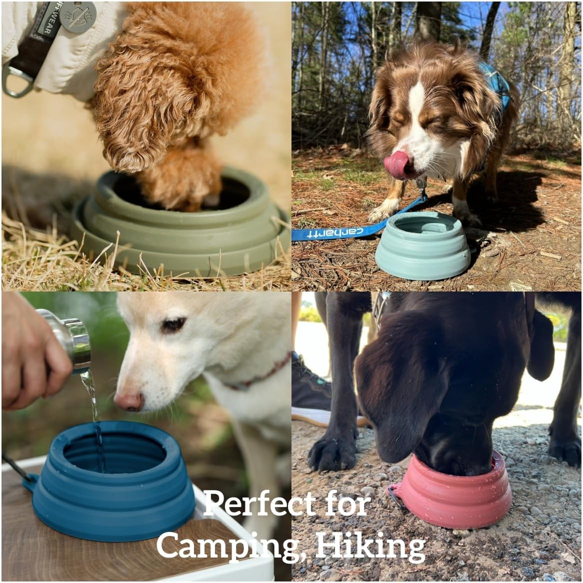 OHMO Spill Proof Collapsible Dog Water Bowl 24Oz for Cars, No Splash Portable Bowls for Dog Travel, Pet Essentials for Road Trips, Cat Travel Accessories image number 1