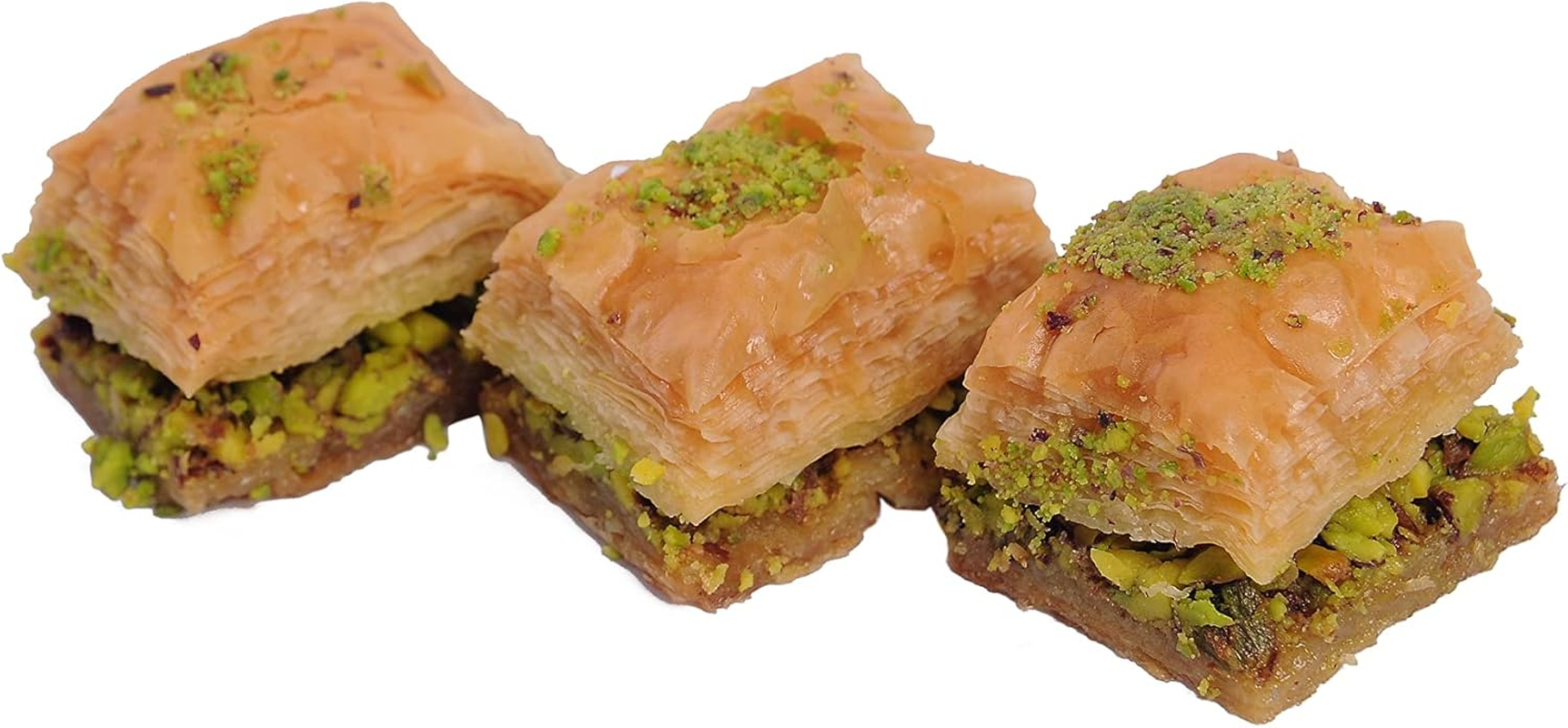 Mughe Gourmet Luxury Assorted Baklava Pastry Elegant Metal Gift Box 1.32Lb/600Gr - Pistachio, Walnut, Cashew, Hazelnut Dessert Gifts Bitesize Turkish Baklawa - Perfect for Birthday, Christmas and More image number 1